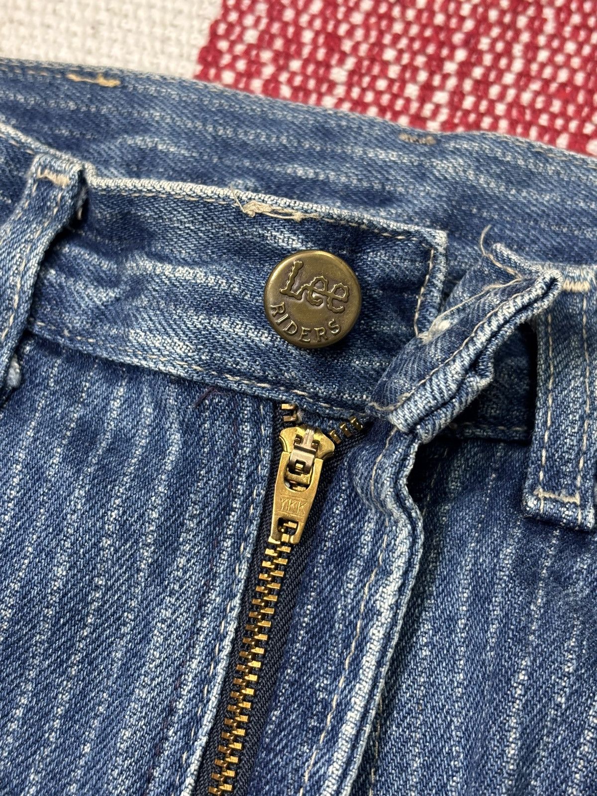 Lee Vintage 90s Lee Riders Striped Jeans W26 L44 OL7 Size US 26 / EU 42 - 9 Thumbnail