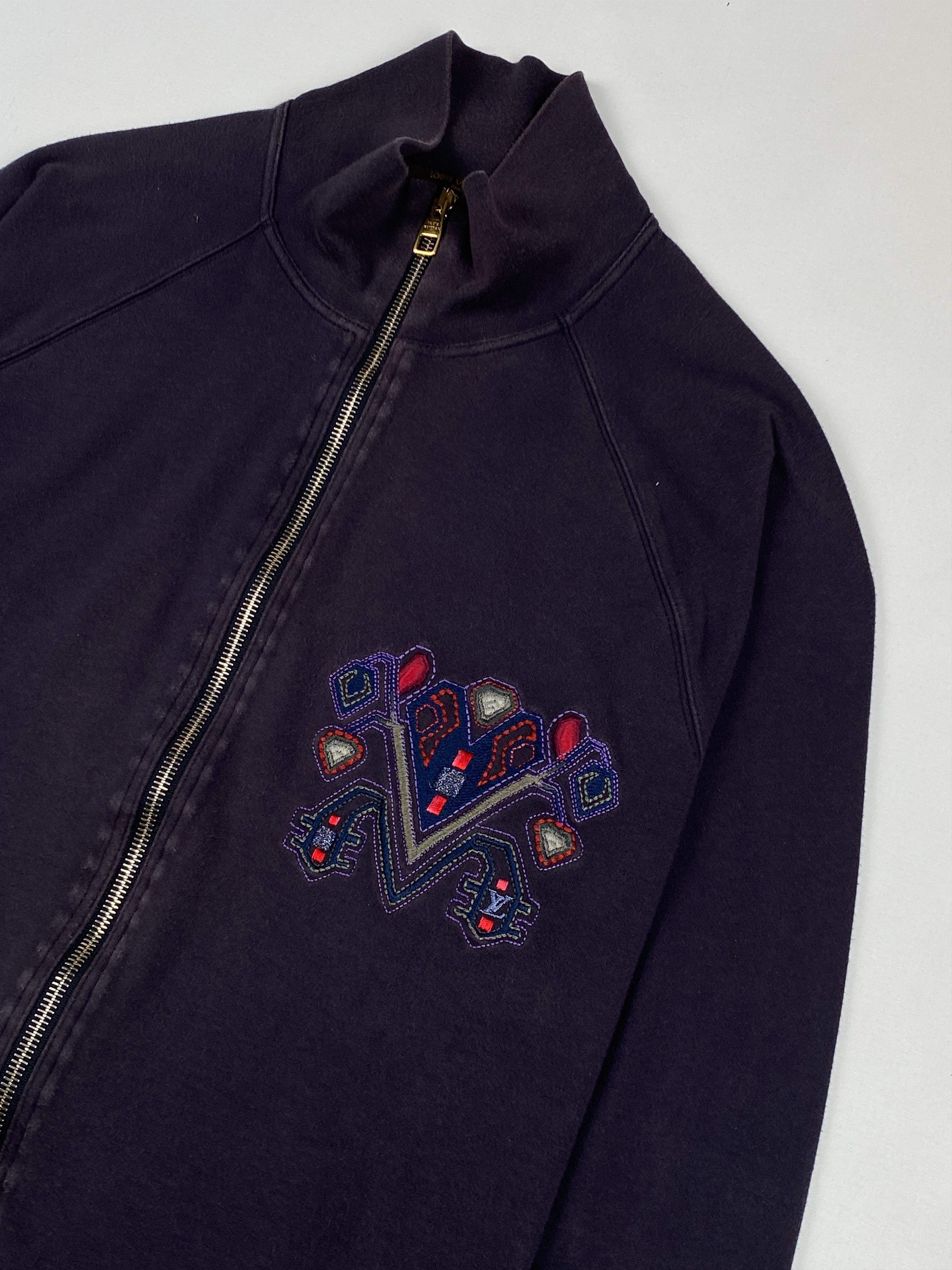 Louis Vuitton Embroidered Logo Mock Neck Track Jacket Size L / US 10 / IT 46 - 5 Thumbnail