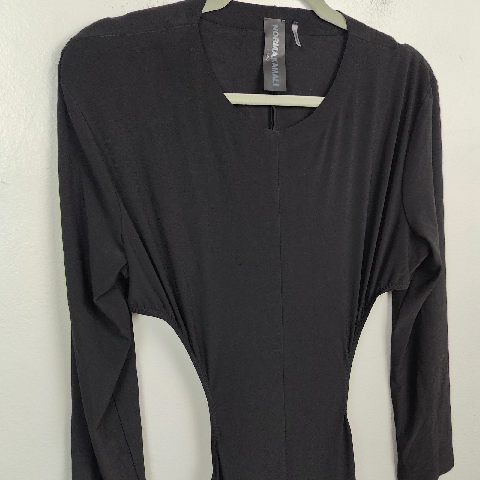 Norma Kamali Norma Kamali Long Sleeve Side Cut Out Jumpsuit Womens Large Size 30" / US 8 / IT 44 - 2 Thumbnail
