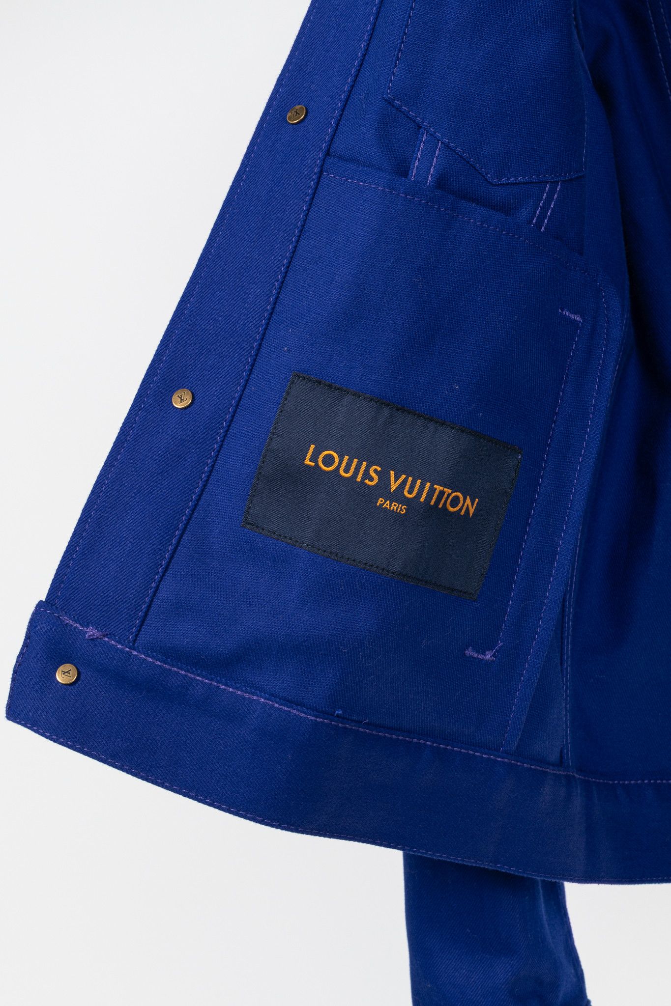 Louis Vuitton Louis Vuitton Staples Edition DNA Denim Cobalt Blue Jacket Size US XS / EU 42 / 0 - 13 Thumbnail