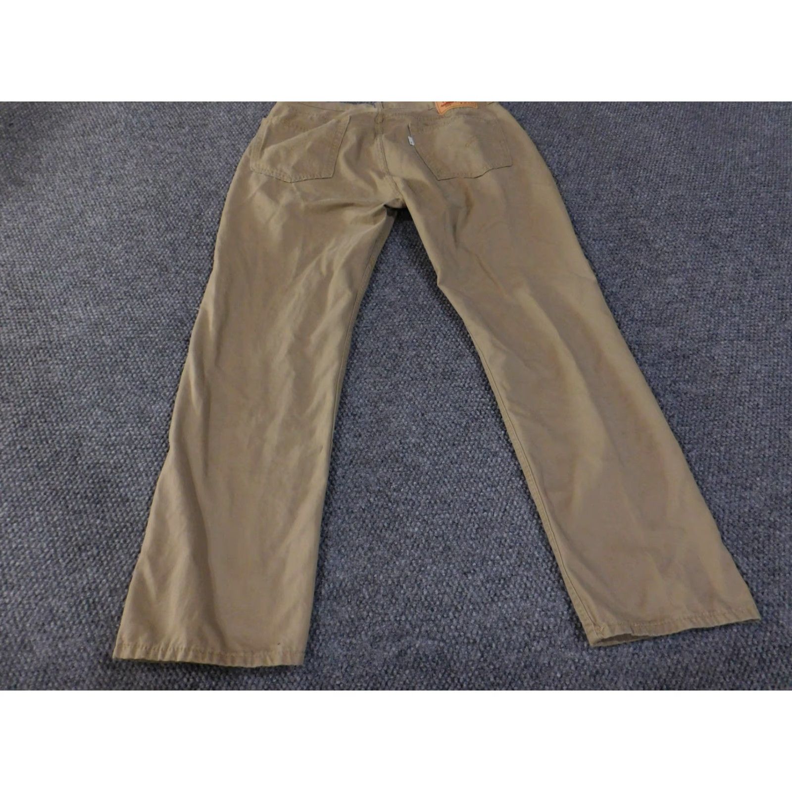 Levi's VINTAGE Levi's 505 Jeans Mens 36x32 Khaki Tan Straight Zip Fly Twill Regular Fit Size US 36 / EU 52 - 5 Thumbnail