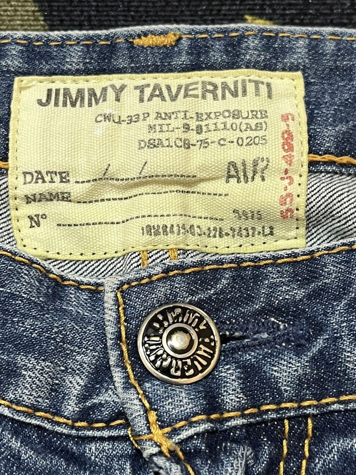 Jimmy Taverniti Vintage Jimmy Taverniti Curve Leg Distressed Denim Size US 33 - 9 Thumbnail