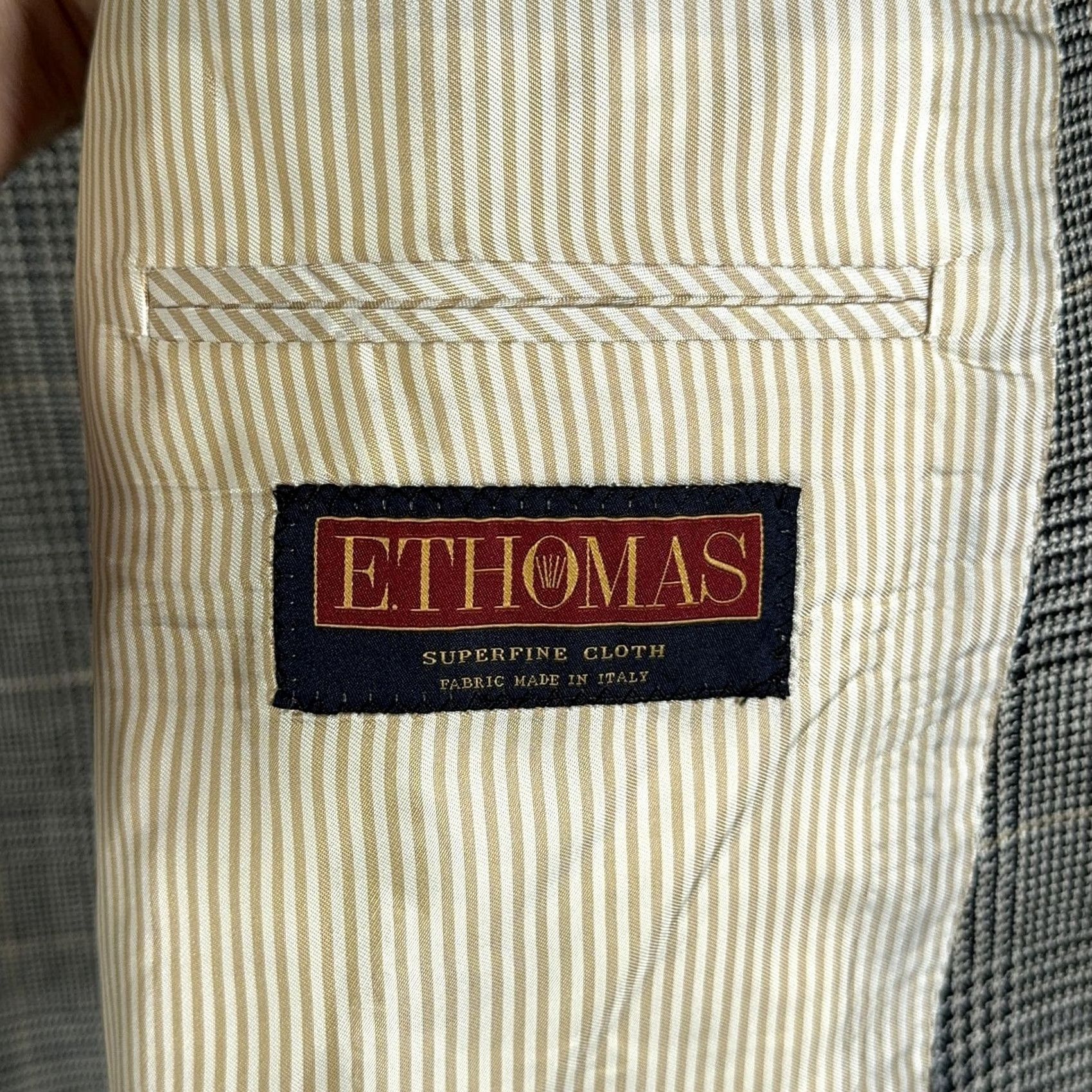 Vintage Hickey Freeman Sport Coat Jacket Gray Glen Plaid 2 Button Custom MTM E THOMAS Italy Wool Silk Linen 43 Regular Mens Jacket Coat Size US XS / EU 42 / 0 - 3 Thumbnail
