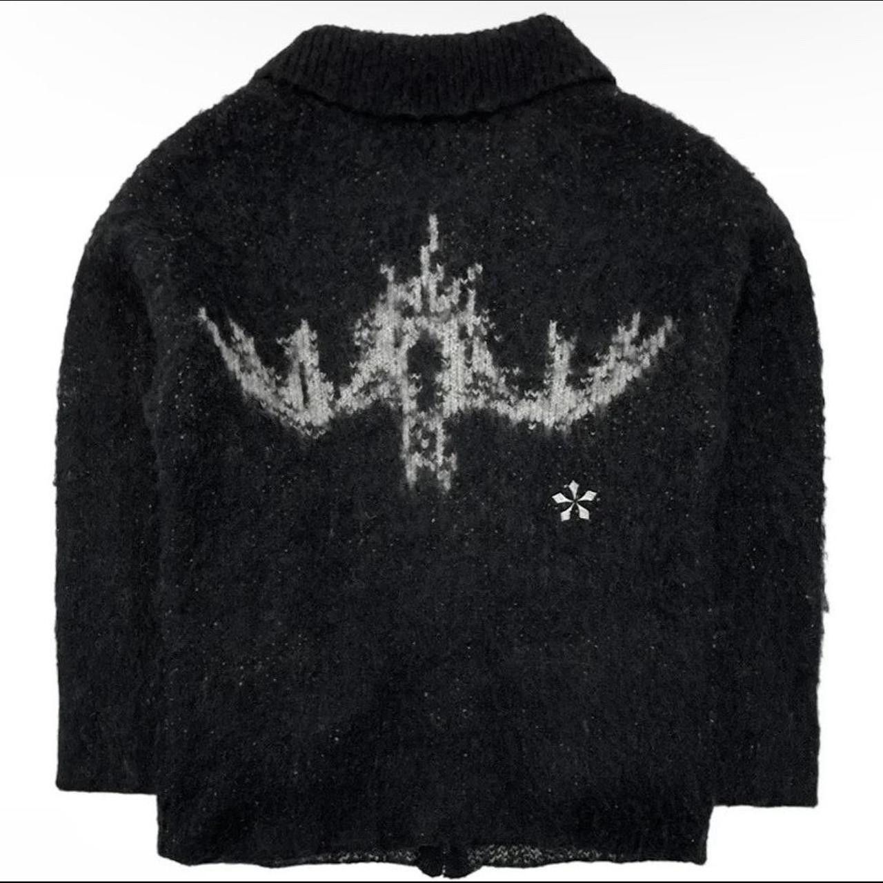 Image of Avant Garde Years Of Tears (Osbatt) Mohair 'sensei' Cardigan in Black, Men's (Size Small)