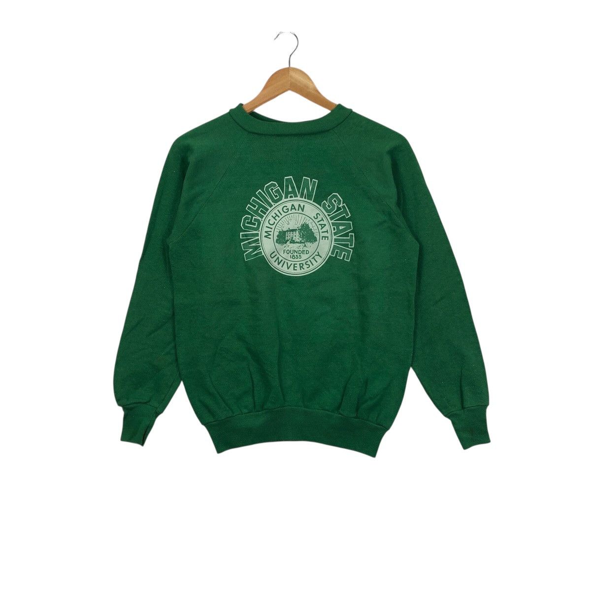 Vintage Vintage 80s MICHIGAN STATE UNIVERSITY Collegiate Sweatshirt Size M / US 6-8 / IT 42-44 - 1 Thumbnail