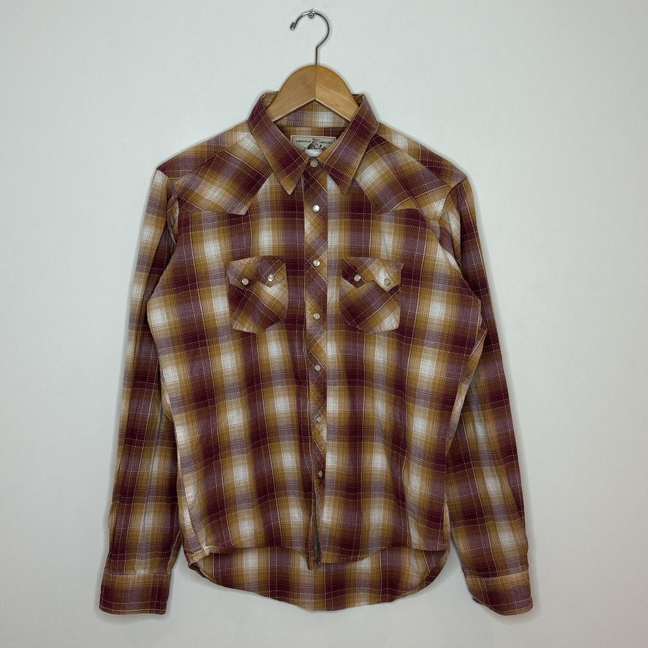Vintage Vintage Wrangler Pearl Snap Button Up Flannel Size US S / EU 44-46 / 1 - 1 Thumbnail