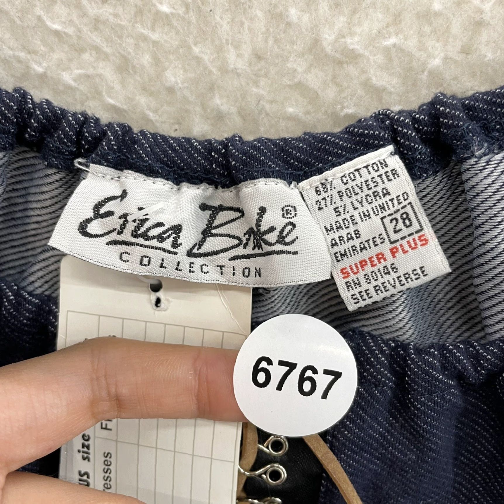 Denime VINTAGE Erika Brooke Top Shirt 28 Plus Size Blue 90s Y2K Faux Denim Peasant Milkmaid Mens Womens Boys Girls Size 4XL / US 24-26 - 7 Thumbnail