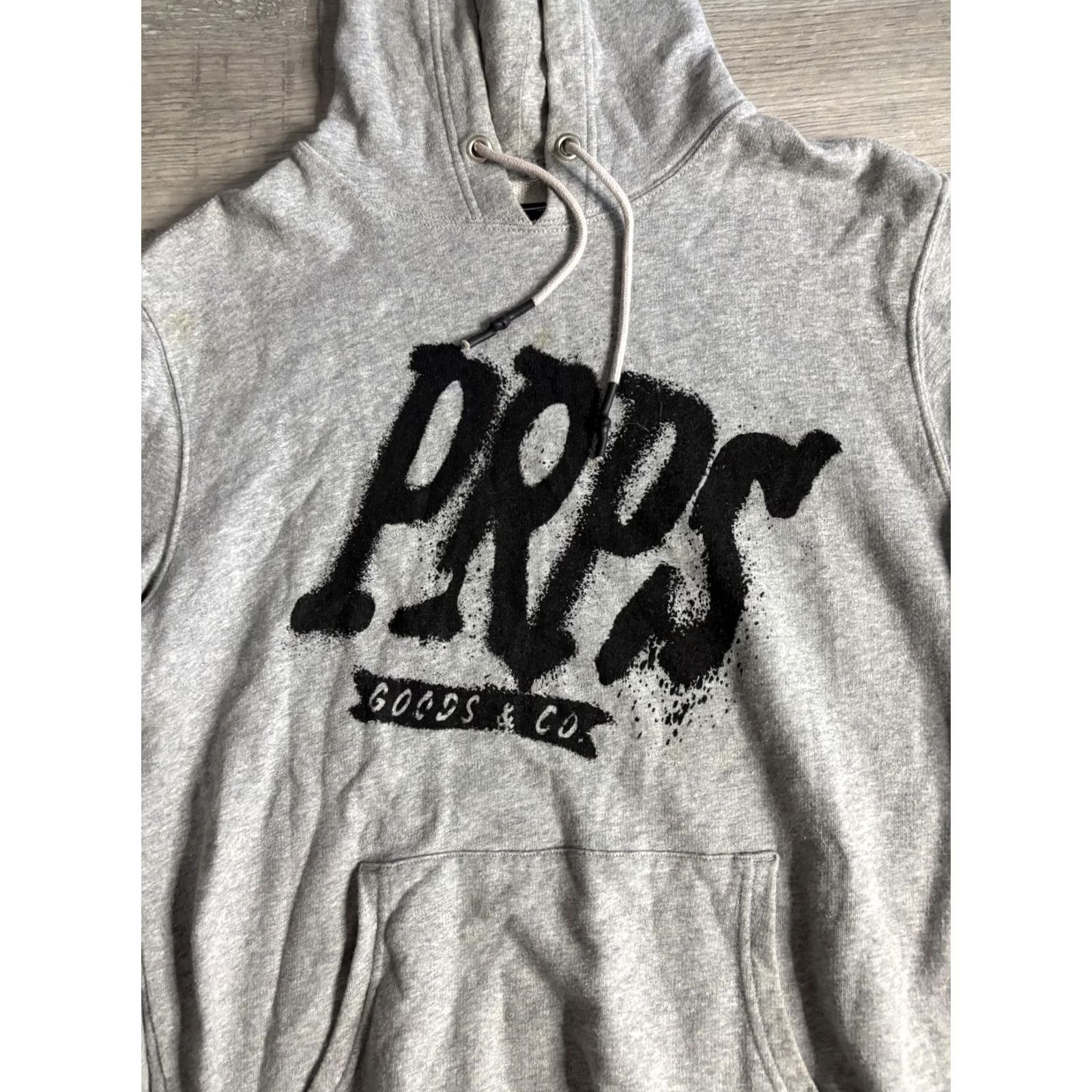 Prps PRPS Goods & Company Hoodie Mens Small Gray Pullover Logo Fleece Sweatshirt Size US S / EU 44-46 / 1 - 2 Thumbnail