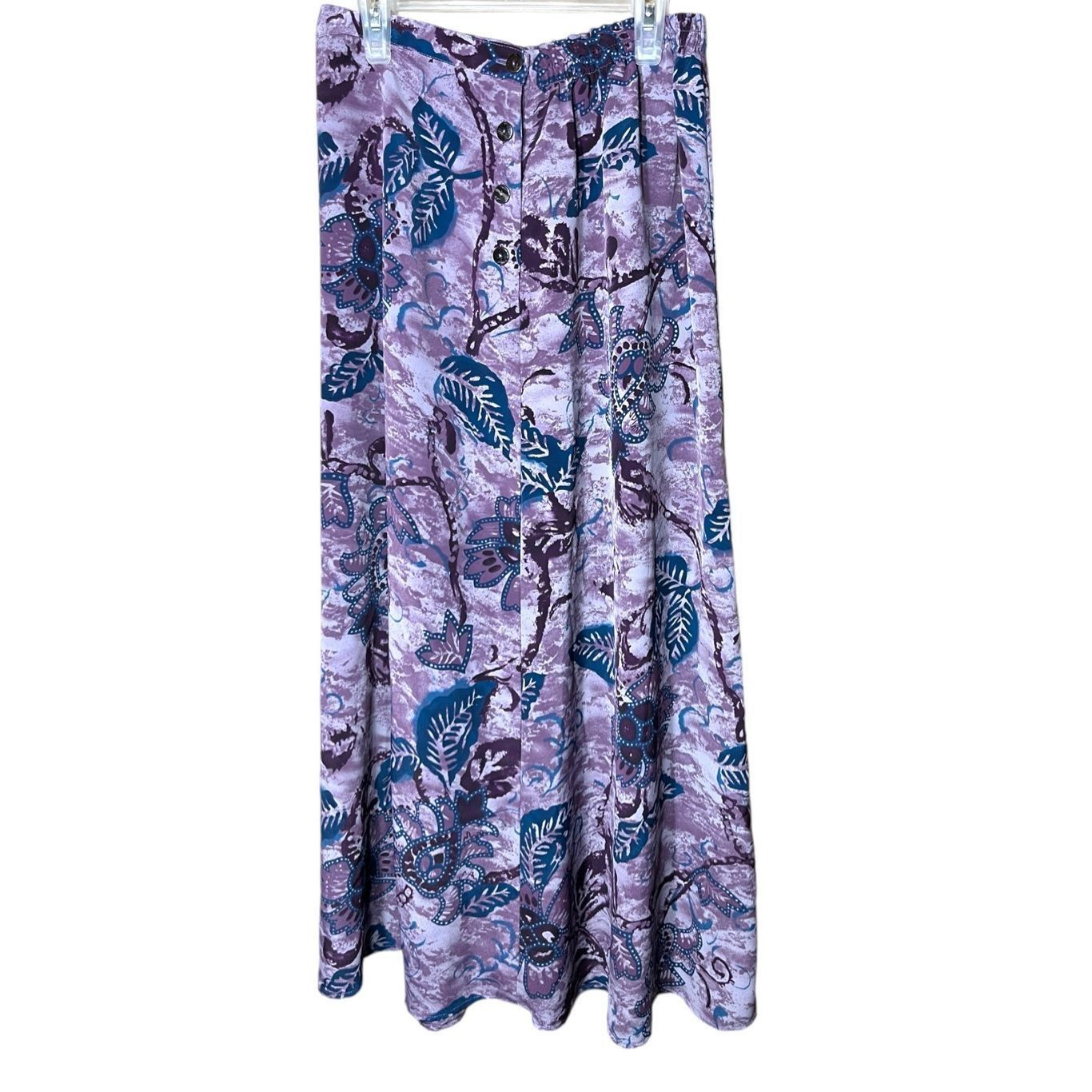 Other Vintage Sharon Anthony 90s Purple Maxi Skirt Size M Size 27" / US 4 / IT 40 - 1 Thumbnail