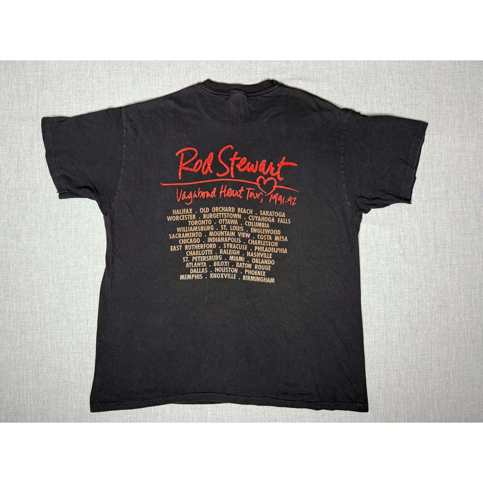 Hanes × Vintage Vintage 1991 Rod Stewart Vagabond Heart Tour T-shirt XL Size US XL / EU 56 / 4 - 2 Thumbnail