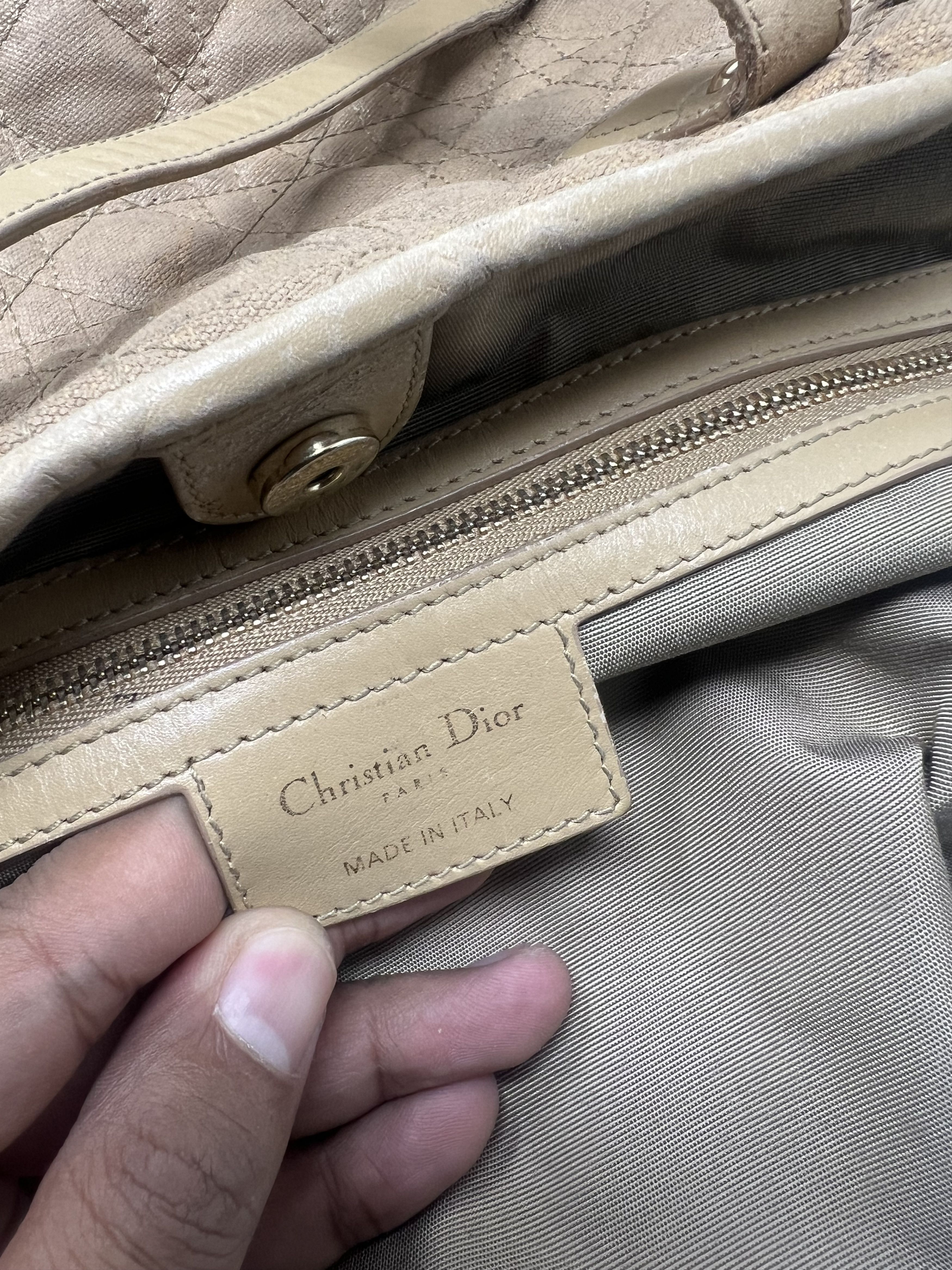 Christian Dior Monsieur Christian Dior Panarea Cannage Quilted Canvas Tote Size ONE SIZE - 23 Thumbnail