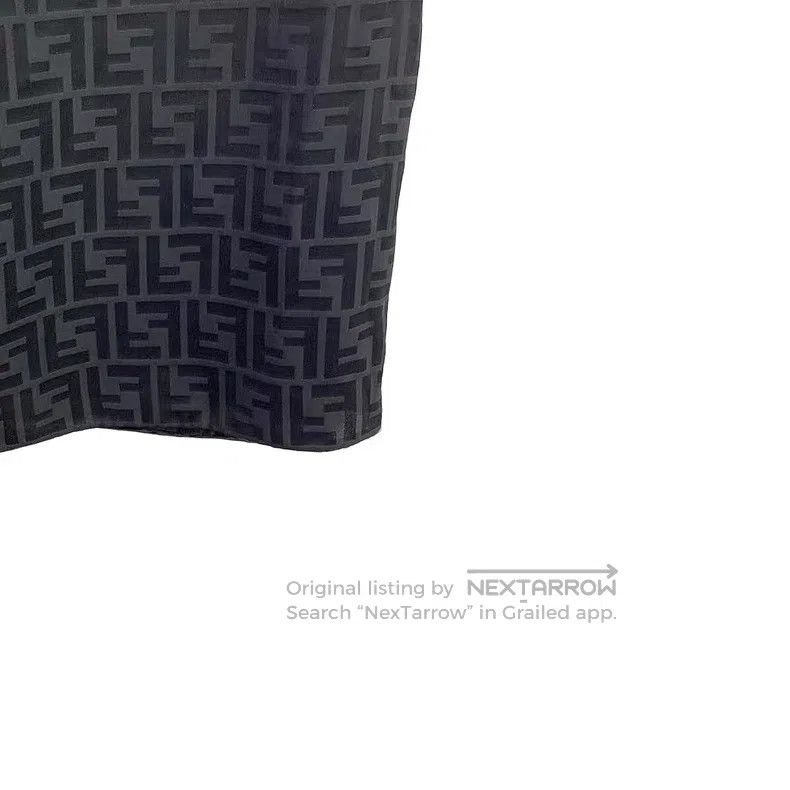 Fendi Fendi Black logo letter full-printed mulberry silk casual Size 26" / US 2 / IT 38 - 4 Thumbnail