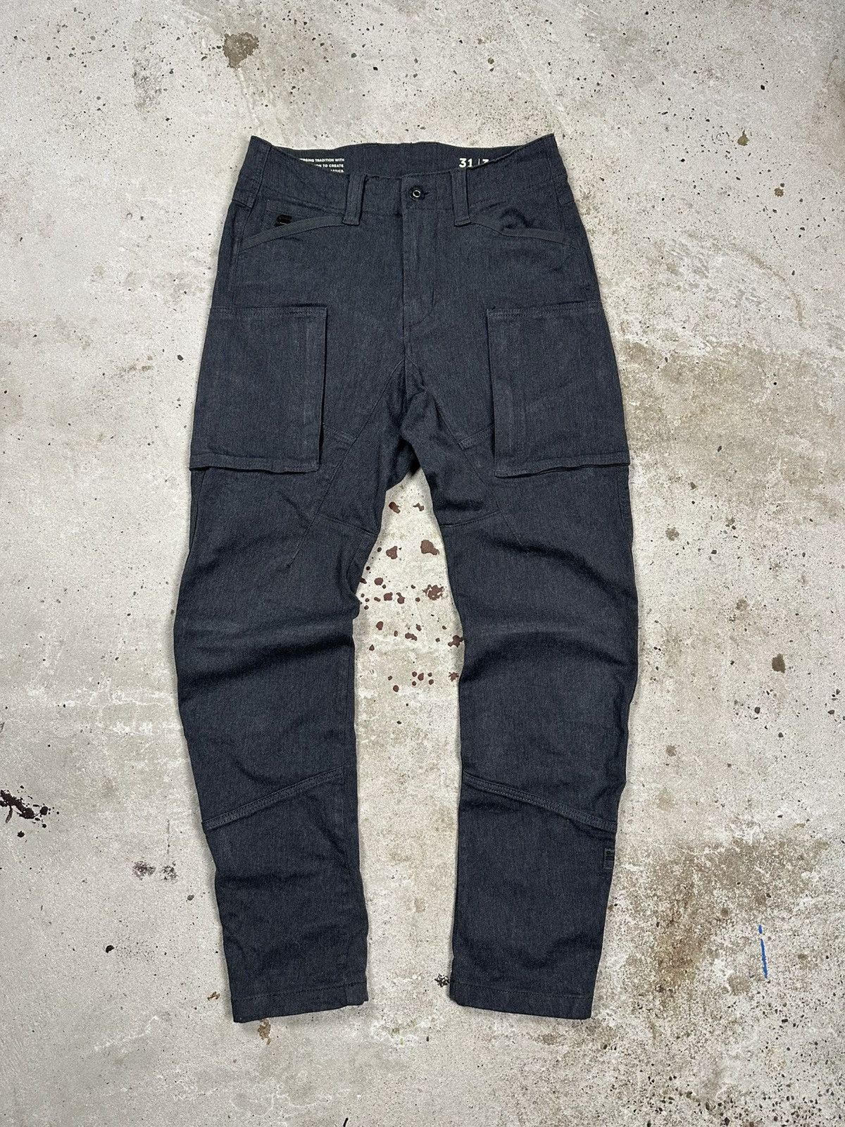 G-Star G Star Raw Zip Pkt 3D Cargo Pants Gray y2k Size US 31 - 1 Thumbnail