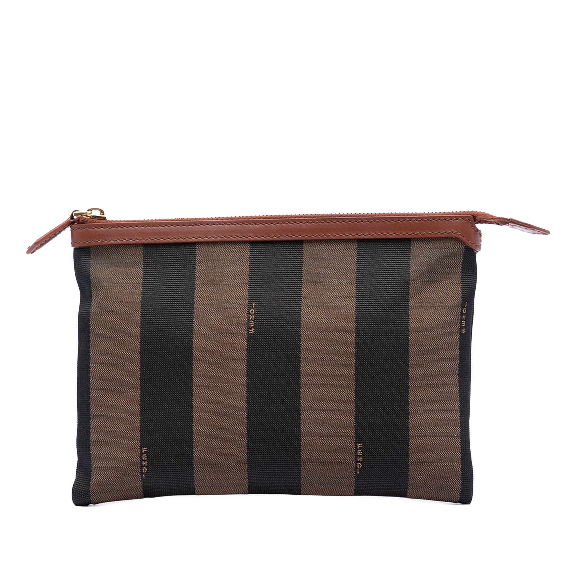 Fendi Pequin Canvas Clutch Size ONE SIZE - 1 Thumbnail