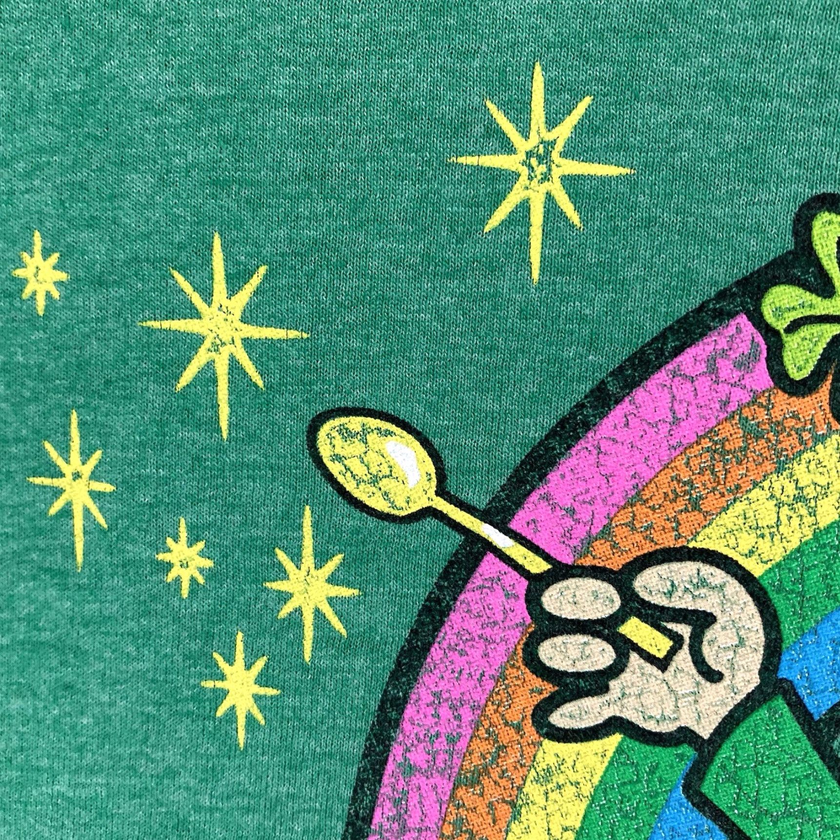 Fruit Of The Loom VINTAGE Fruit of the Loom T-Shirt Retro Lucky Charms Green Crew Neck Short Sleeve Large Mens 2000s 70s 80s Style Graphic Charms Tee Size US L / EU 52-54 / 3 - 6 Thumbnail