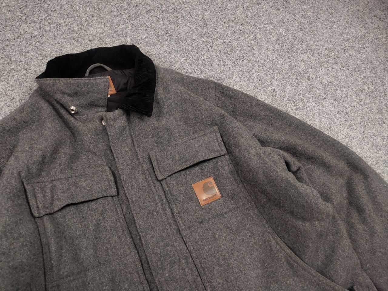 Carhartt Carhartt Wool Bray Logo Arctic Pocket Vintage coat Jacket Size US XL / EU 56 / 4 - 10 Thumbnail