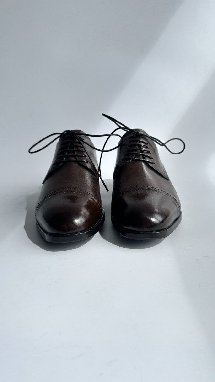 Bally Bally Switzerland Lampy Brown Leather Derby Shoes US 7.5 EEE Size US 7.5 / EU 40-41 - 3 Thumbnail