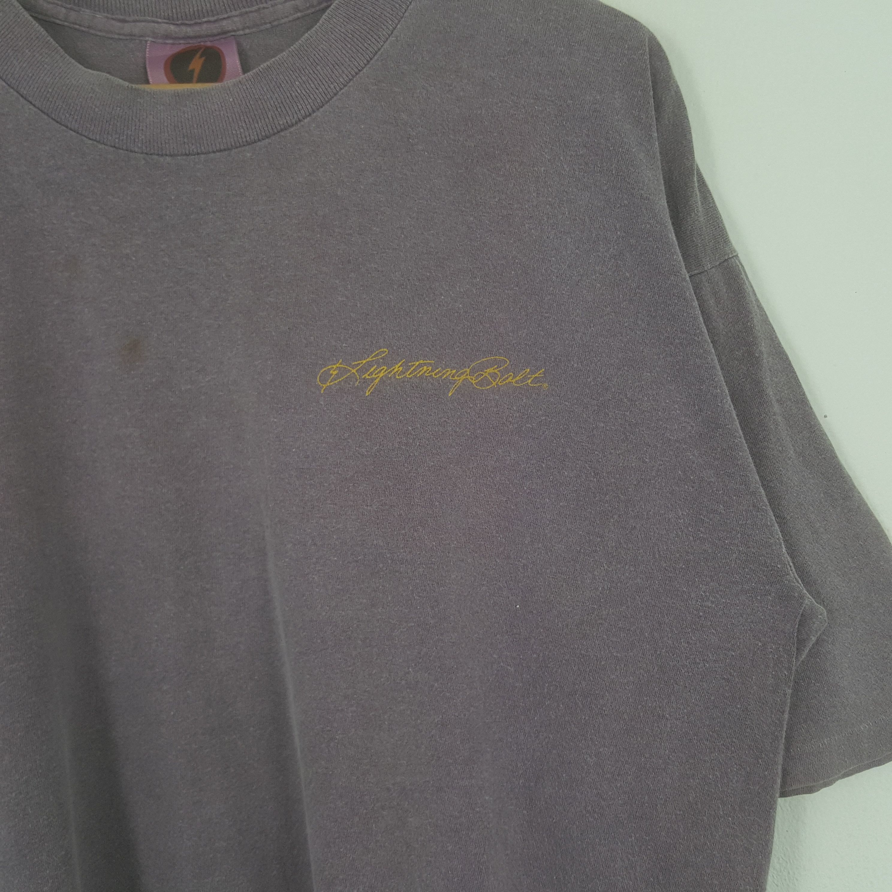 Lightning Bolt × Vintage Vintage 90's Lightning Bolt American Surf Style Tshirt Size US XL / EU 56 / 4 - 4 Thumbnail