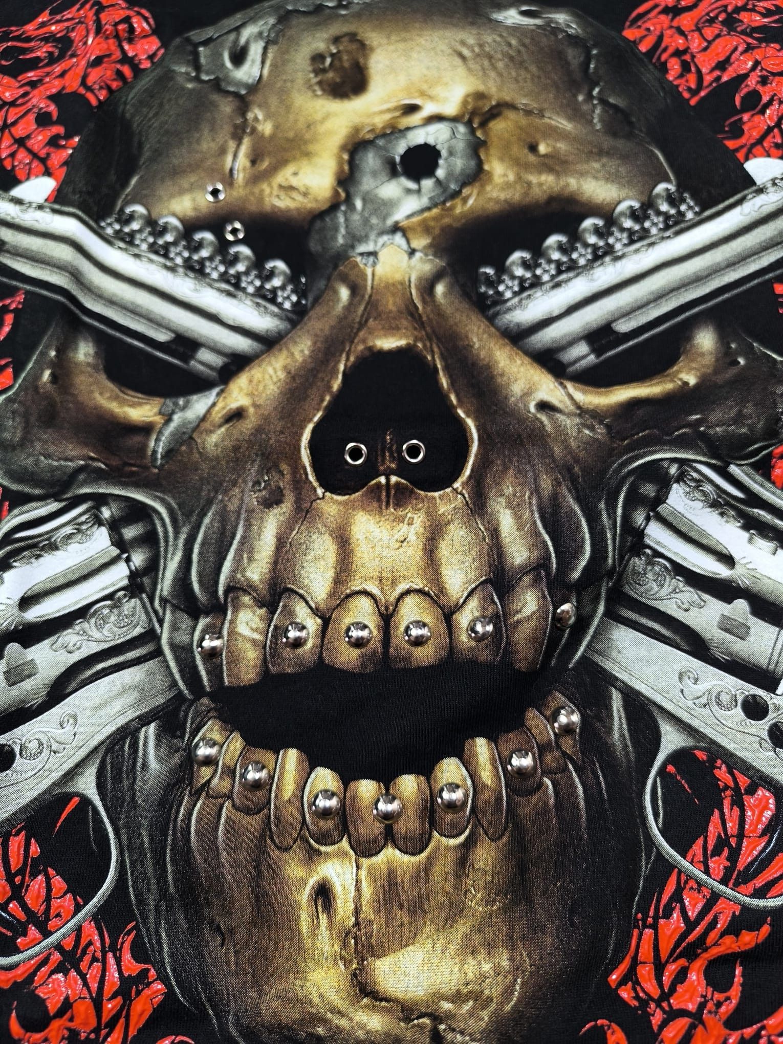 Japanese Brand affliction style edgy skull guns studded tshirt Size US S / EU 44-46 / 1 - 3 Thumbnail