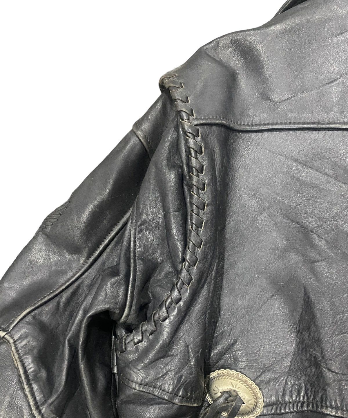 Harley Davidson VINTAGE HARLEY DAVIDSON BIKER LEATHER JACKET SCREAMING EAGLE Size US M / EU 48-50 / 2 - 7 Thumbnail
