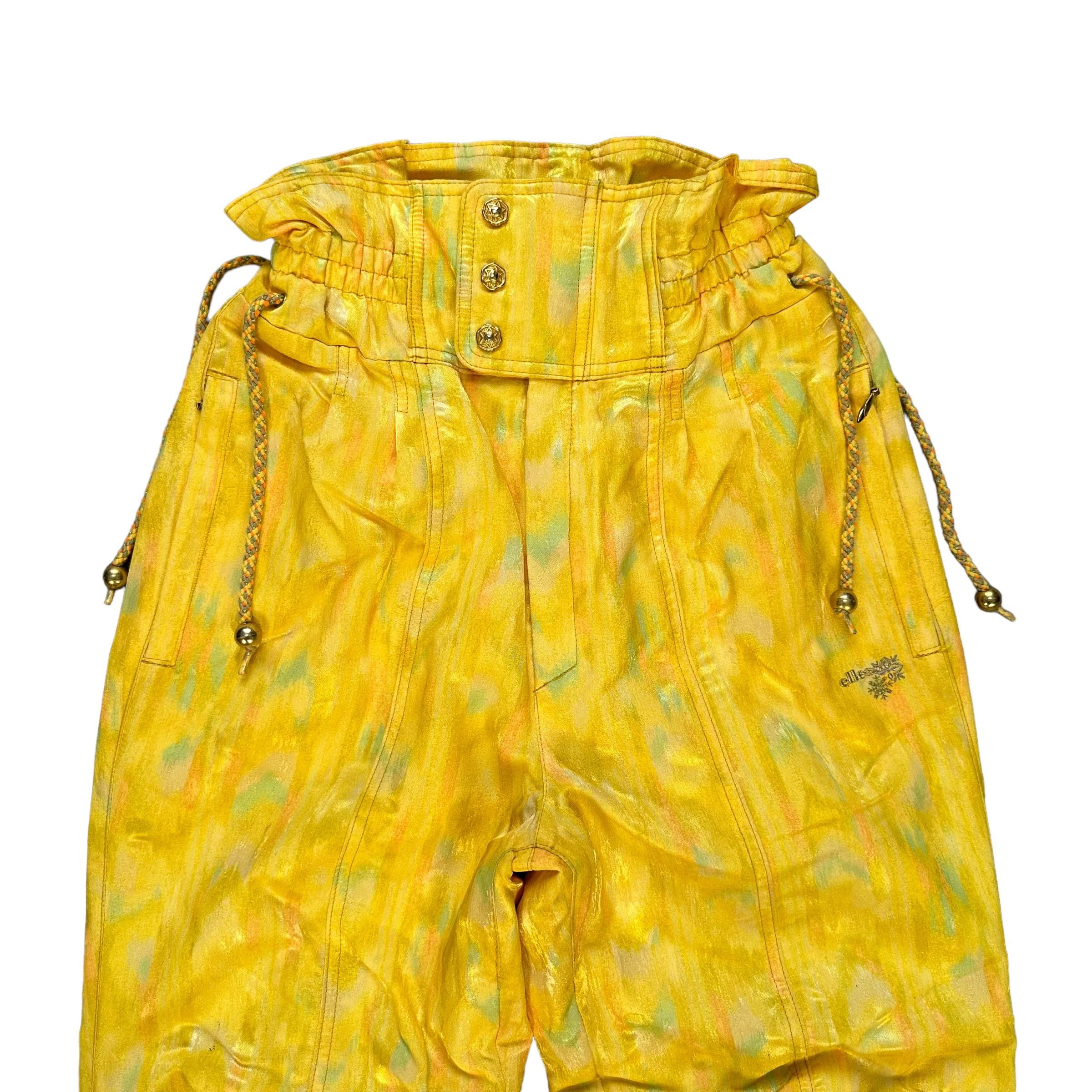 Ellesse Vintage ELLESSE Yellow Ski Drawstring Pant #9112-57 Size 26" / US 2 / IT 38 - 2 Thumbnail