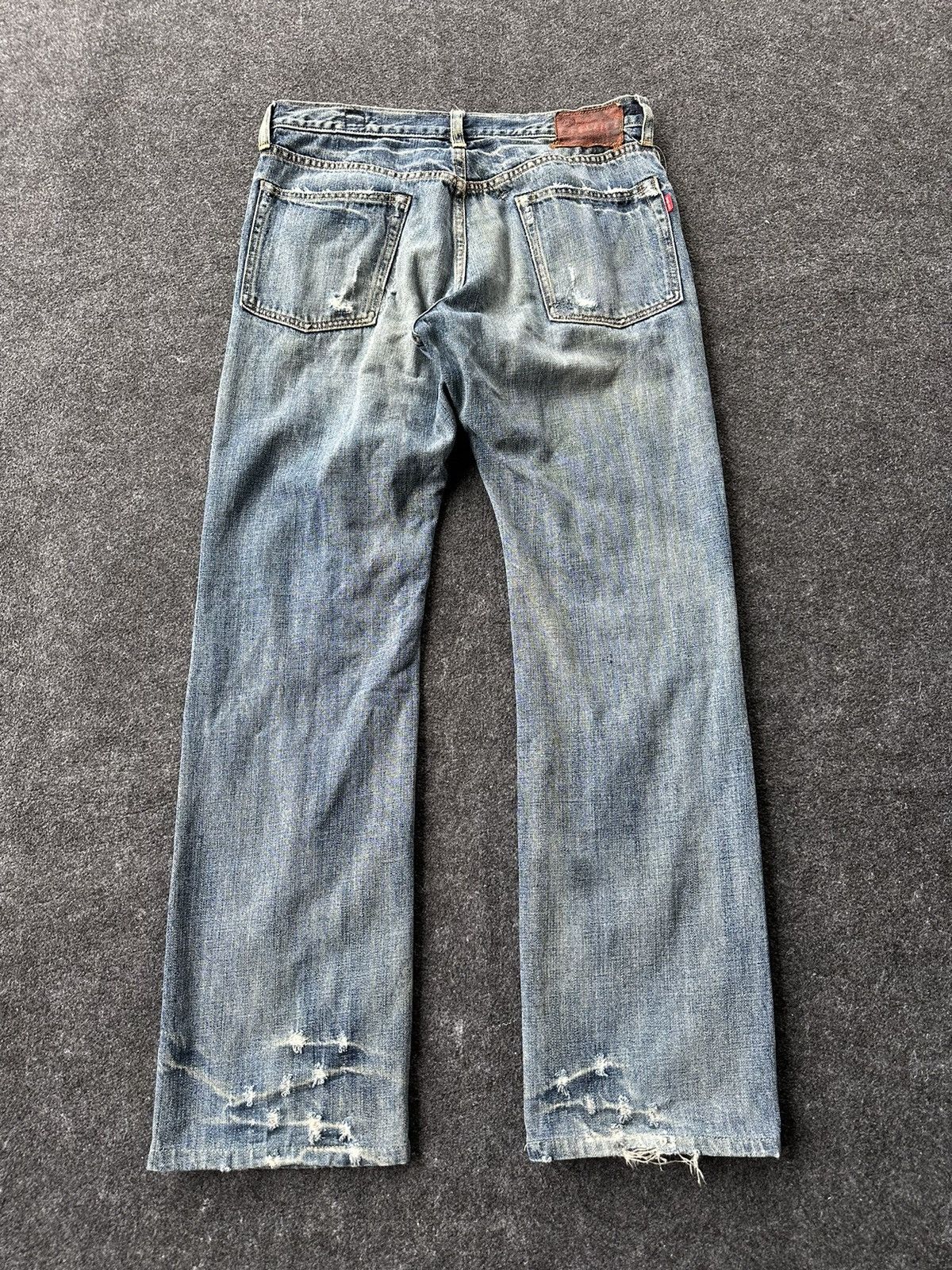 Japanese Brand Vintage Bartack Work Punk Denim W32 D257 Size US 32 / EU 48 - 5 Thumbnail