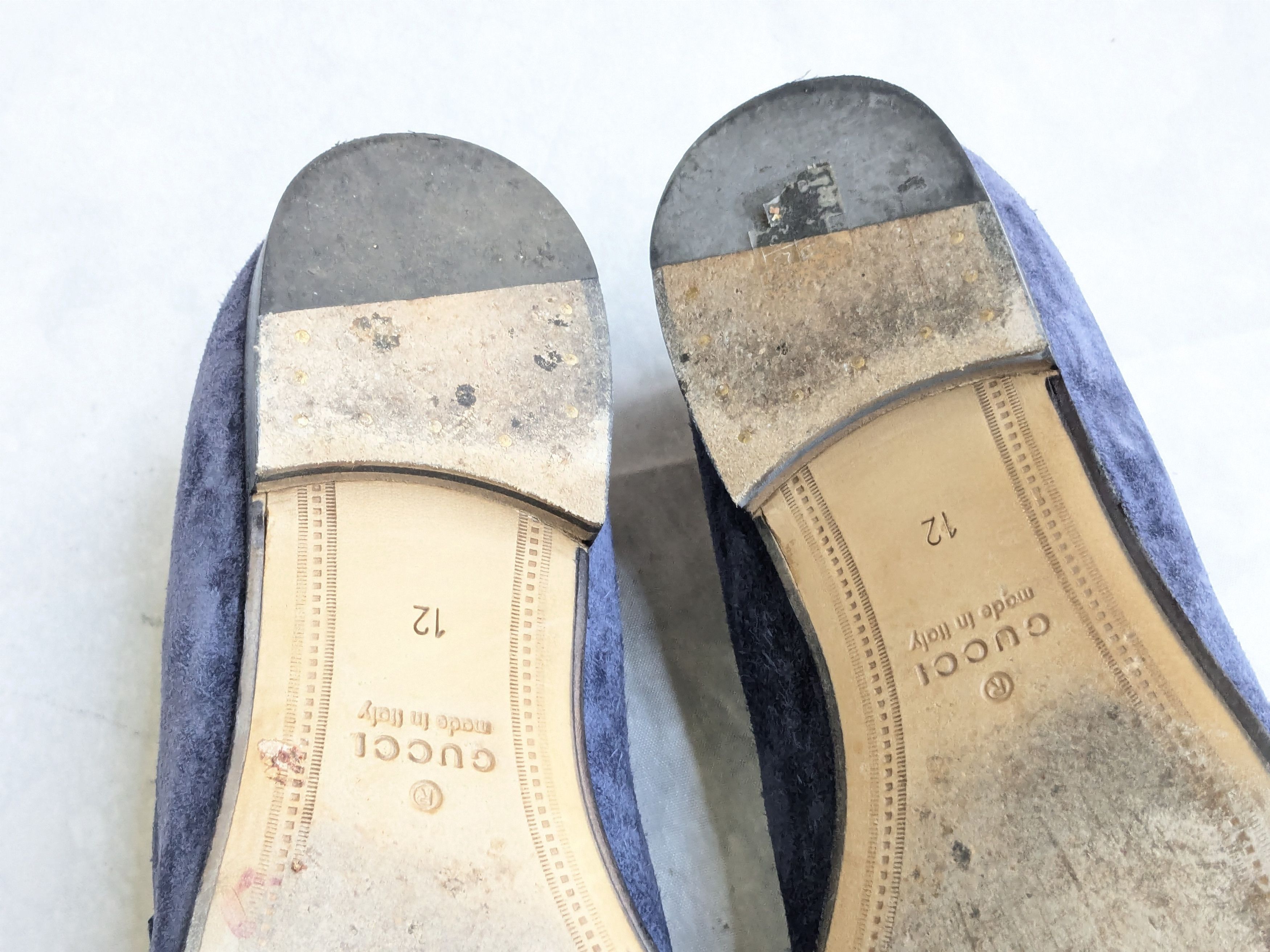 Gucci Gucci Horsebit Loafers Blue Suede 12.5 Monogram Logo GG Size US 12.5 / EU 45-46 - 16 Thumbnail