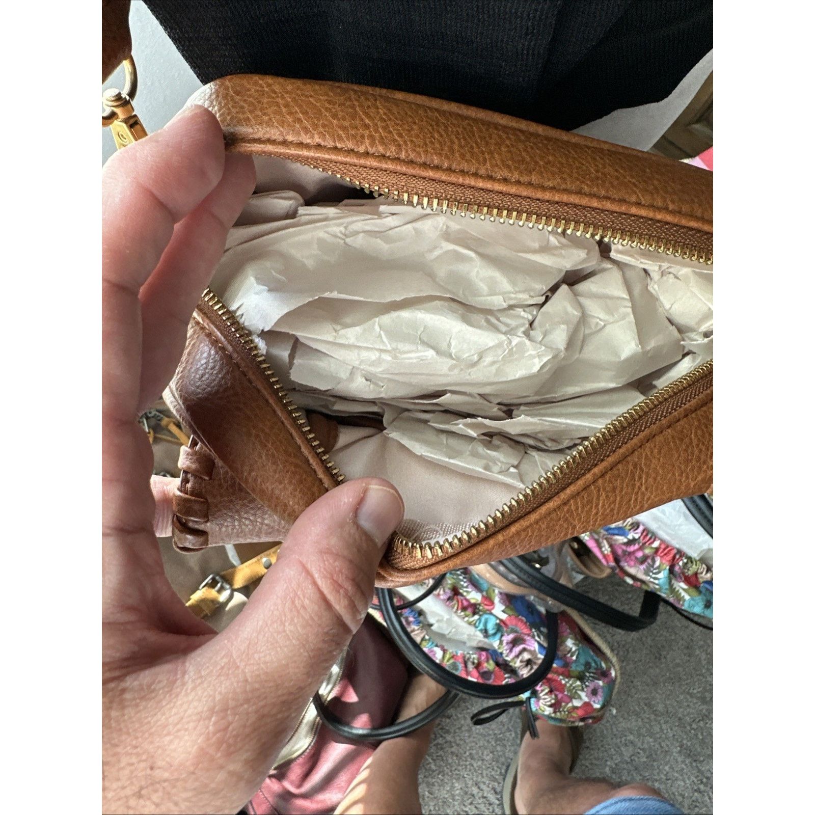Other Style & Co Whip-stitch Crossbody Bag Brown Faux Leather $69 Size ONE SIZE - 4 Thumbnail