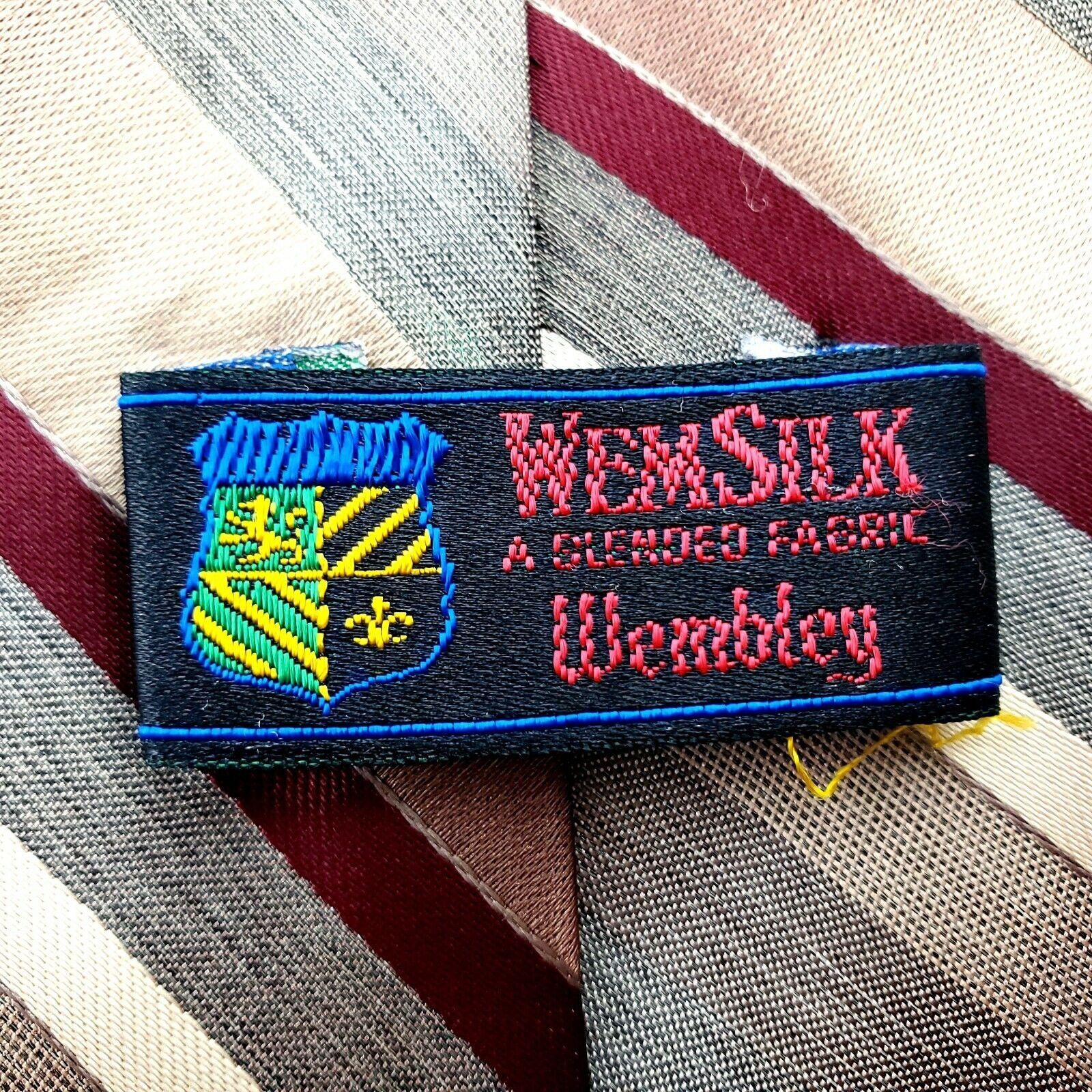 Other Wembley WemSilk Brown Striped Polyester Tie Classic Size ONE SIZE - 3 Thumbnail