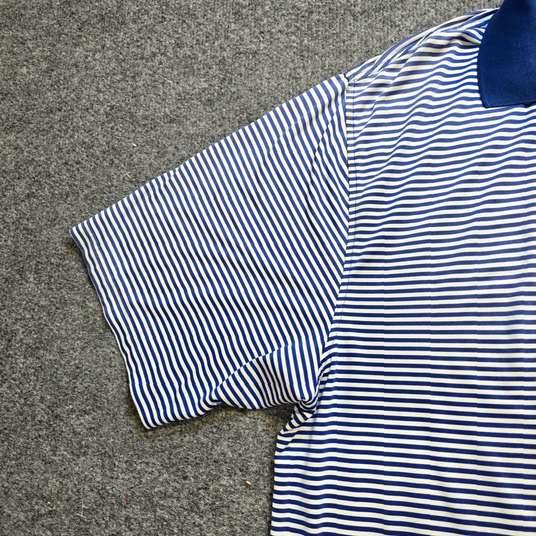 Footjoy FootJoy Polo Shirt Mens L Blue Striped Performance Golf Stretch Casual - Classic Polo Shirt Mens L Blue Striped FootJoy Golf Polo Size US L / EU 52-54 / 3 - 5 Thumbnail