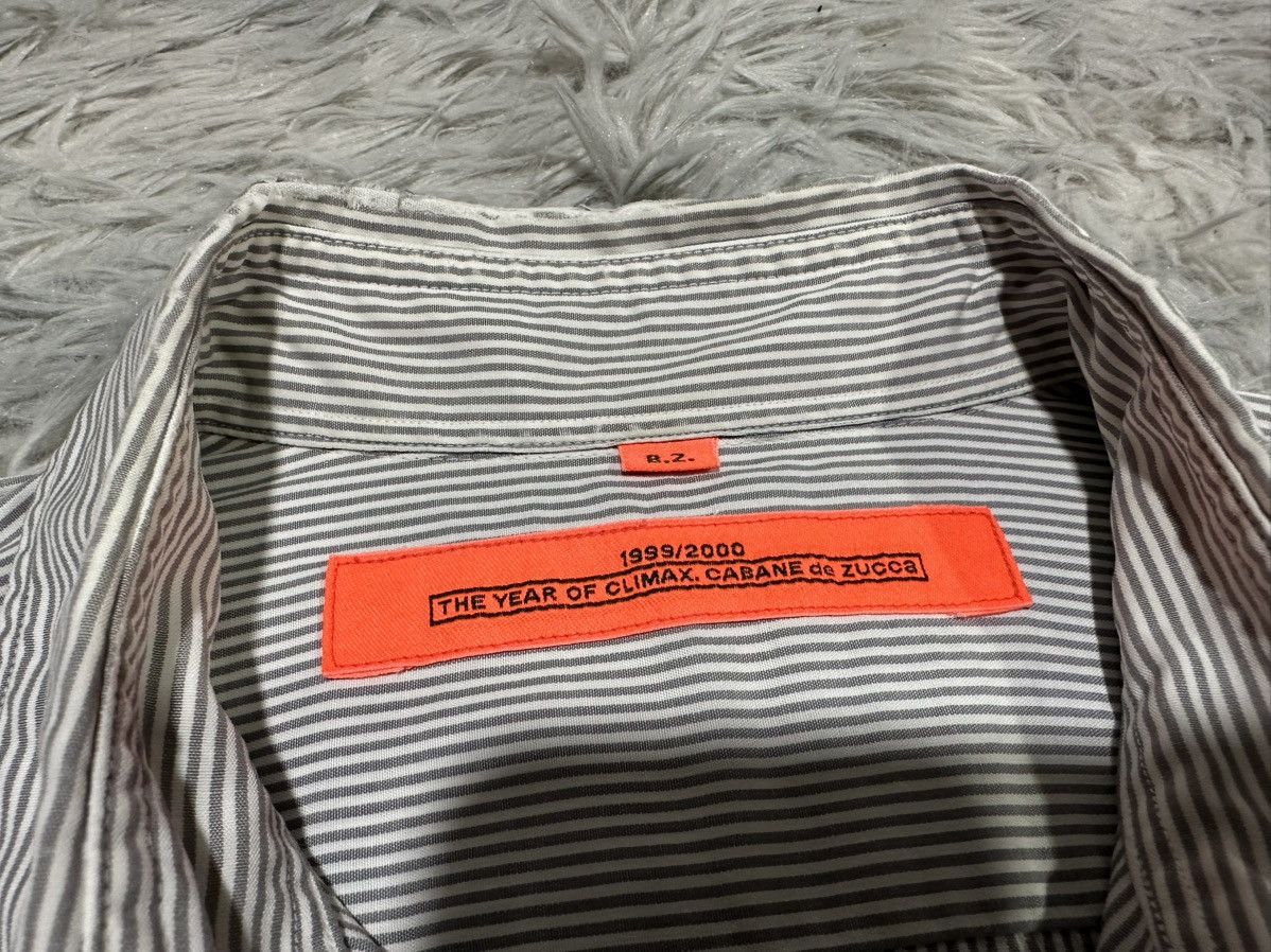 CABANE de ZUCCa 🔥1999/2000 The Year Of Climax Cabane De Zucca Striped Shirt Size US L / EU 52-54 / 3 - 3 Thumbnail