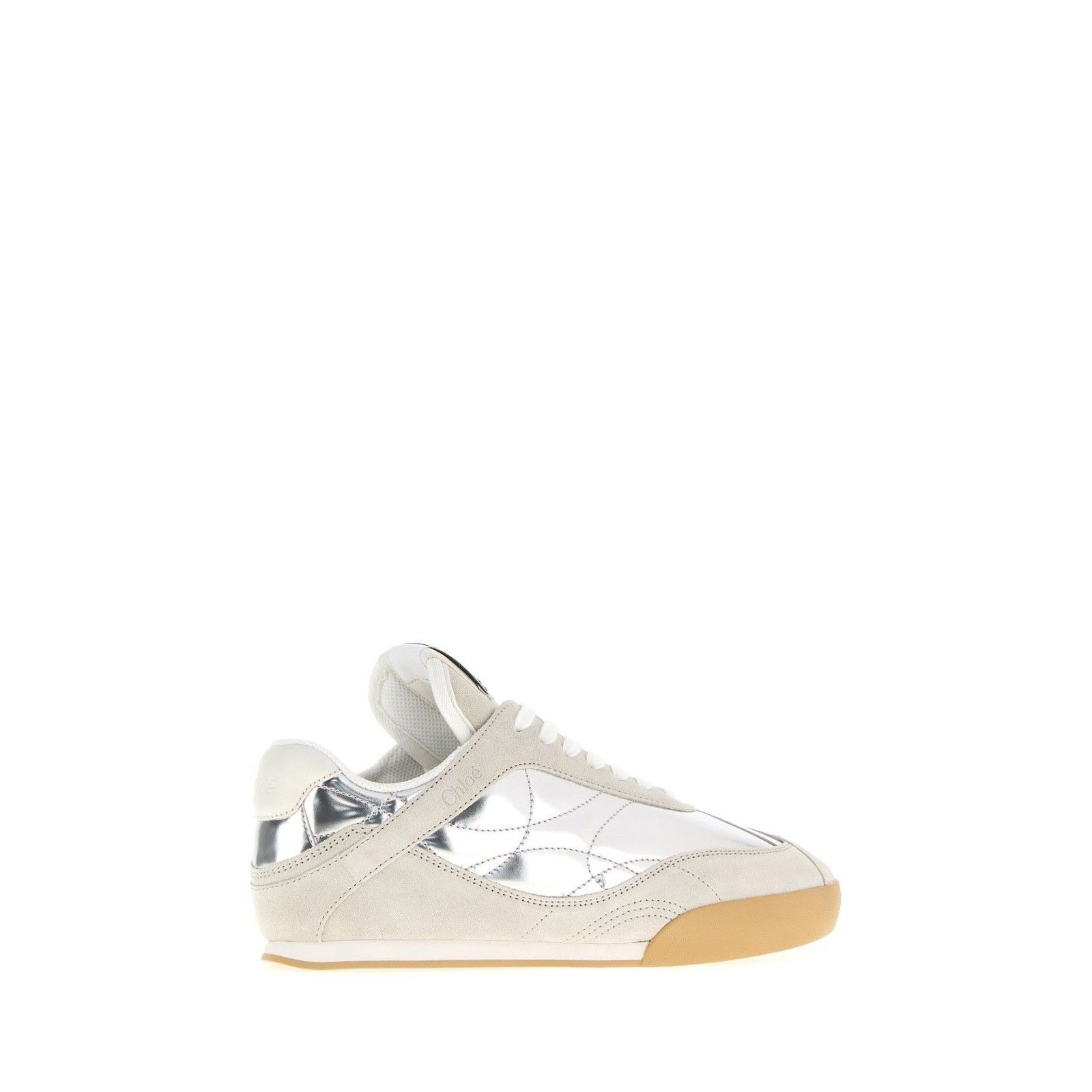Chloe CHLOE Kick Two Tone Silver Leather Sneakers New & Authentic Size US 10 / IT 40 - 3 Thumbnail