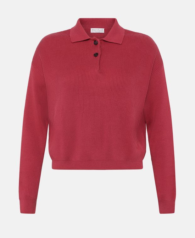 Brunello Cucinelli Knitted polo shirt Size M / US 6-8 / IT 42-44 - 1 Thumbnail