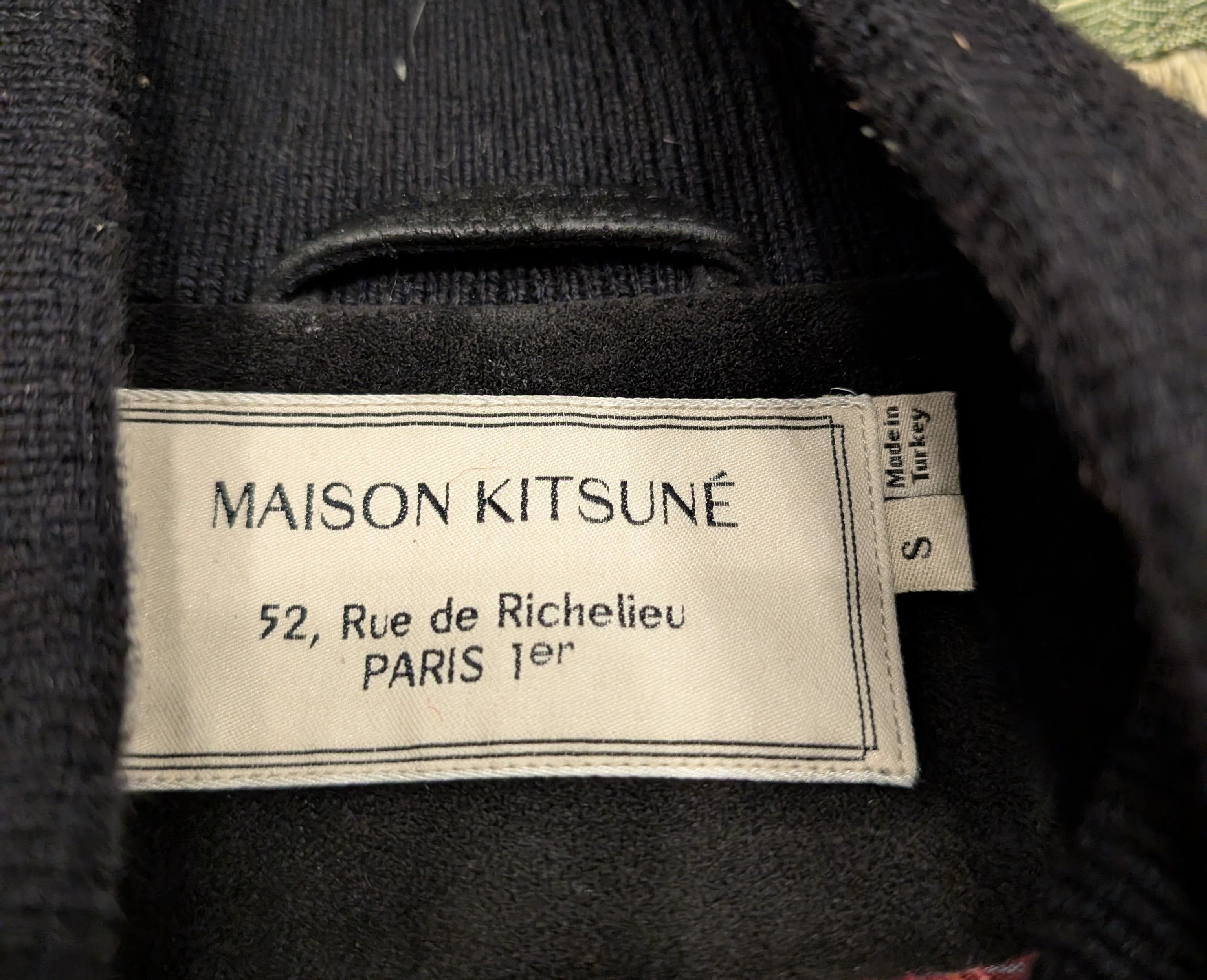 Maison Kitsune Maison Kitsune Suede Calfskin Leather Lined Bomber Jacket Size US S / EU 44-46 / 1 - 3 Thumbnail