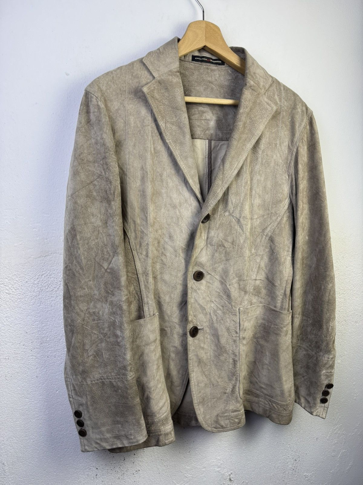 Jean Paul Gaultier Vintage Jean Paul Gaultier Leather Blazer jacket Size 48S - 2 Thumbnail