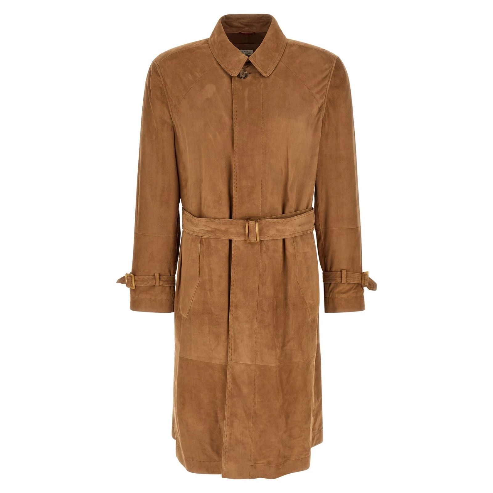 Brunello Cucinelli BRUNELLO CUCINELLI $15500 Biscuit Suede Coat New & Authentic Size US M / EU 48-50 / 2 - 1 Thumbnail