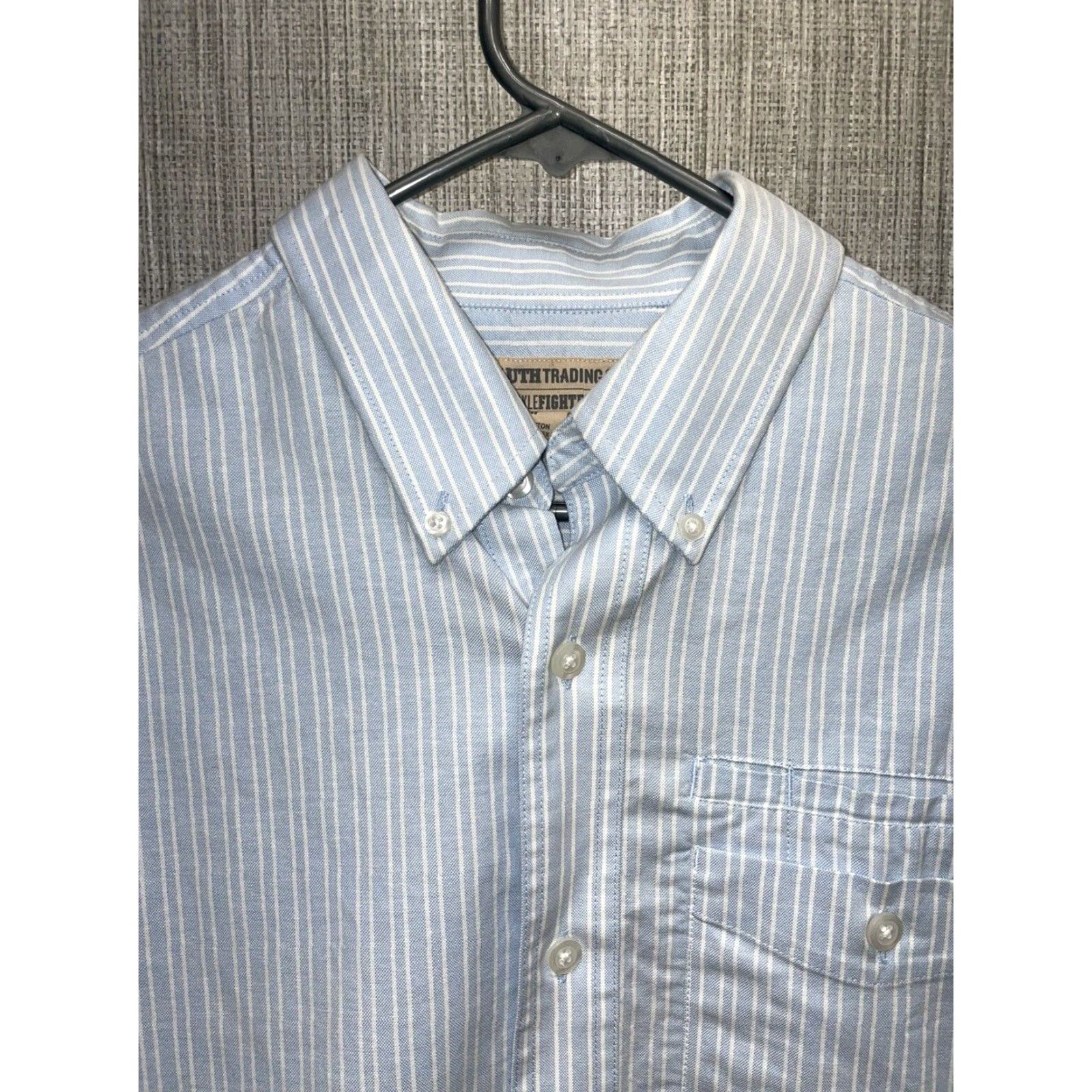Duluth Trading Company Duluth Trading Women's Shirt M Cotton Blend Blue Striped Button-Up Size M / US 6-8 / IT 42-44 - 2 Thumbnail