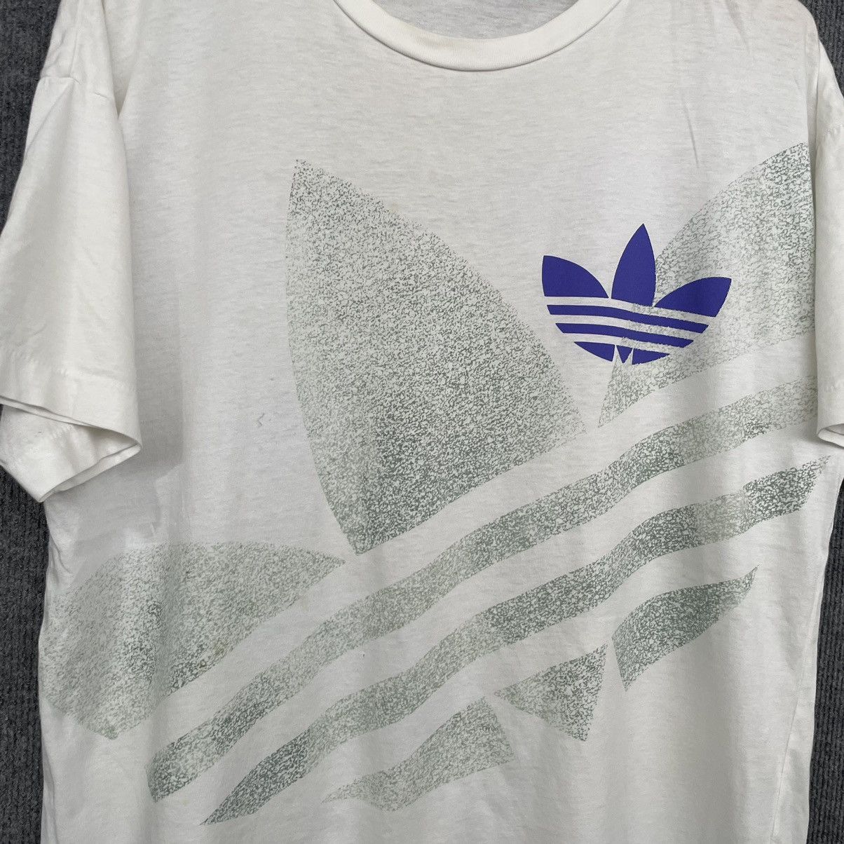 Adidas × Vintage Vintage 1990s Adidas AOP All Single Stitch T Shirt Size US L / EU 52-54 / 3 - 2 Thumbnail