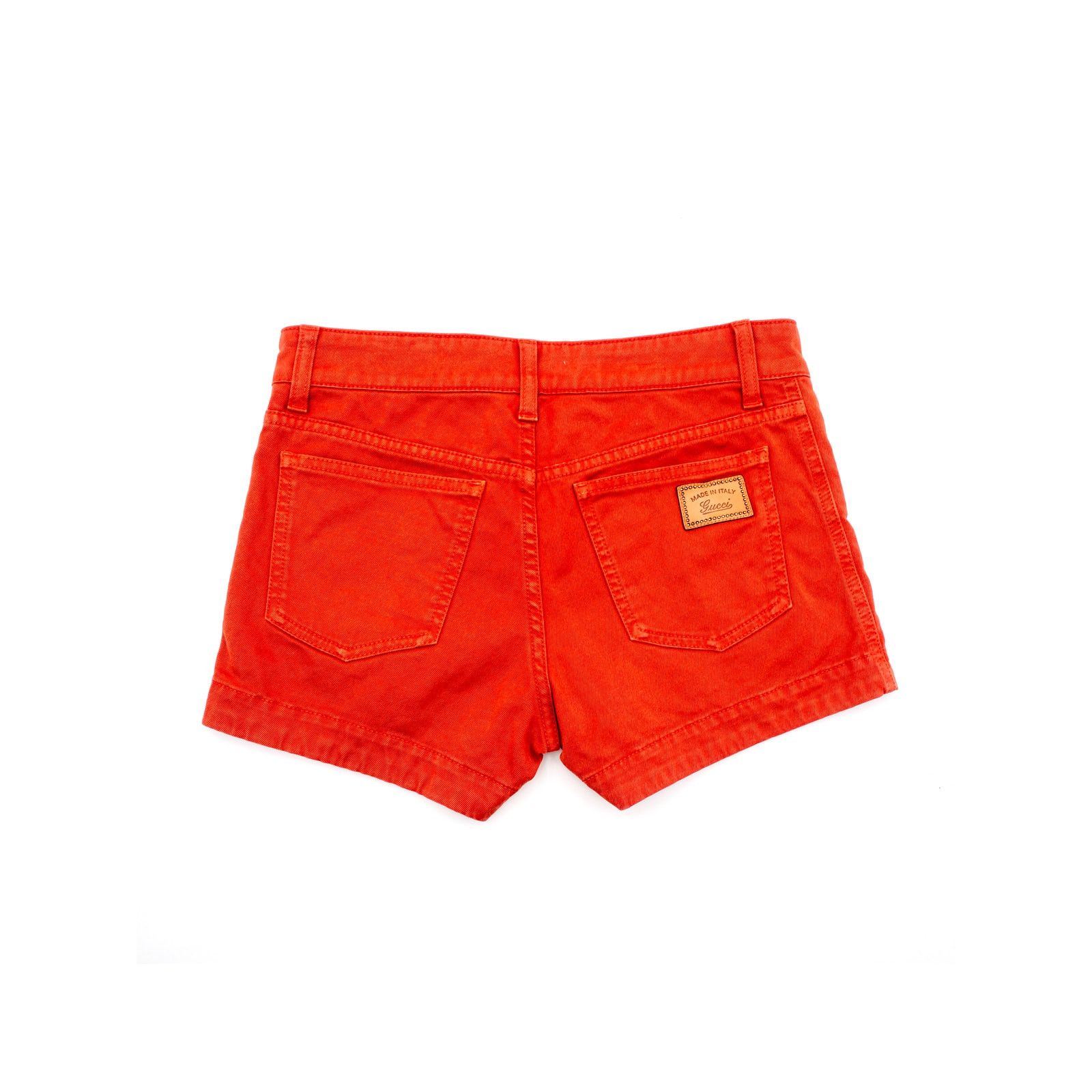 Gucci Cotton Denim Hot Pants with Side Lacing Gold Tone Hardware Size 25" / US 0 / IT 36 - 2 Thumbnail