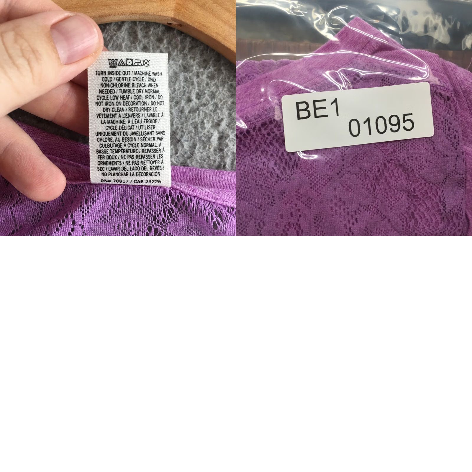 Victoria's Secret Victoria's Secret PINK Top Womens M Purple V-Neck Tee Lace Back Graphic Logo Shirt Size M / US 6-8 / IT 42-44 - 9 Thumbnail