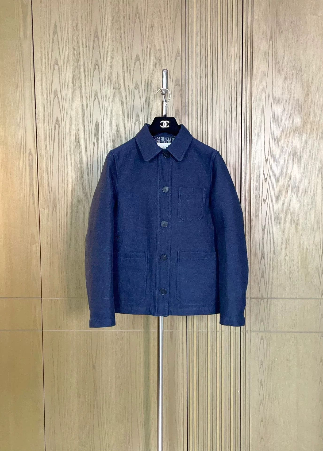 Dior Dior Navy Single-Breasted Double-Sided Coat Size XXS / US 00 / IT 34 - 1 Thumbnail