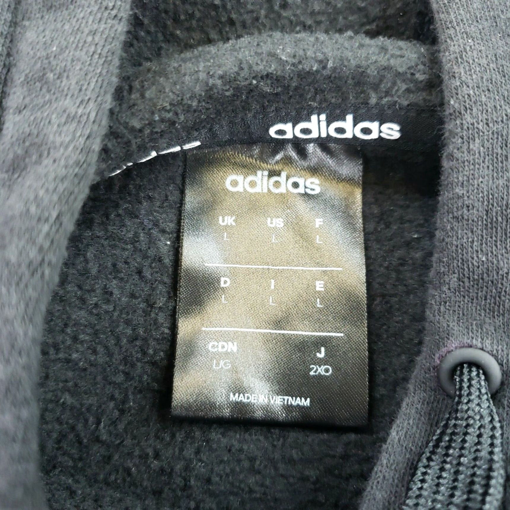 Adidas Adidas Hoodie Mens Large Black Stripes Hooded Long Sleeve Shirt Size US L / EU 52-54 / 3 - 6 Thumbnail