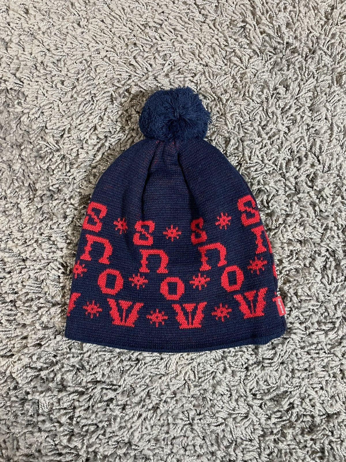 Brown Wool Louis Vuitton Supreme Winter Hat 2014FW Supreme Snow