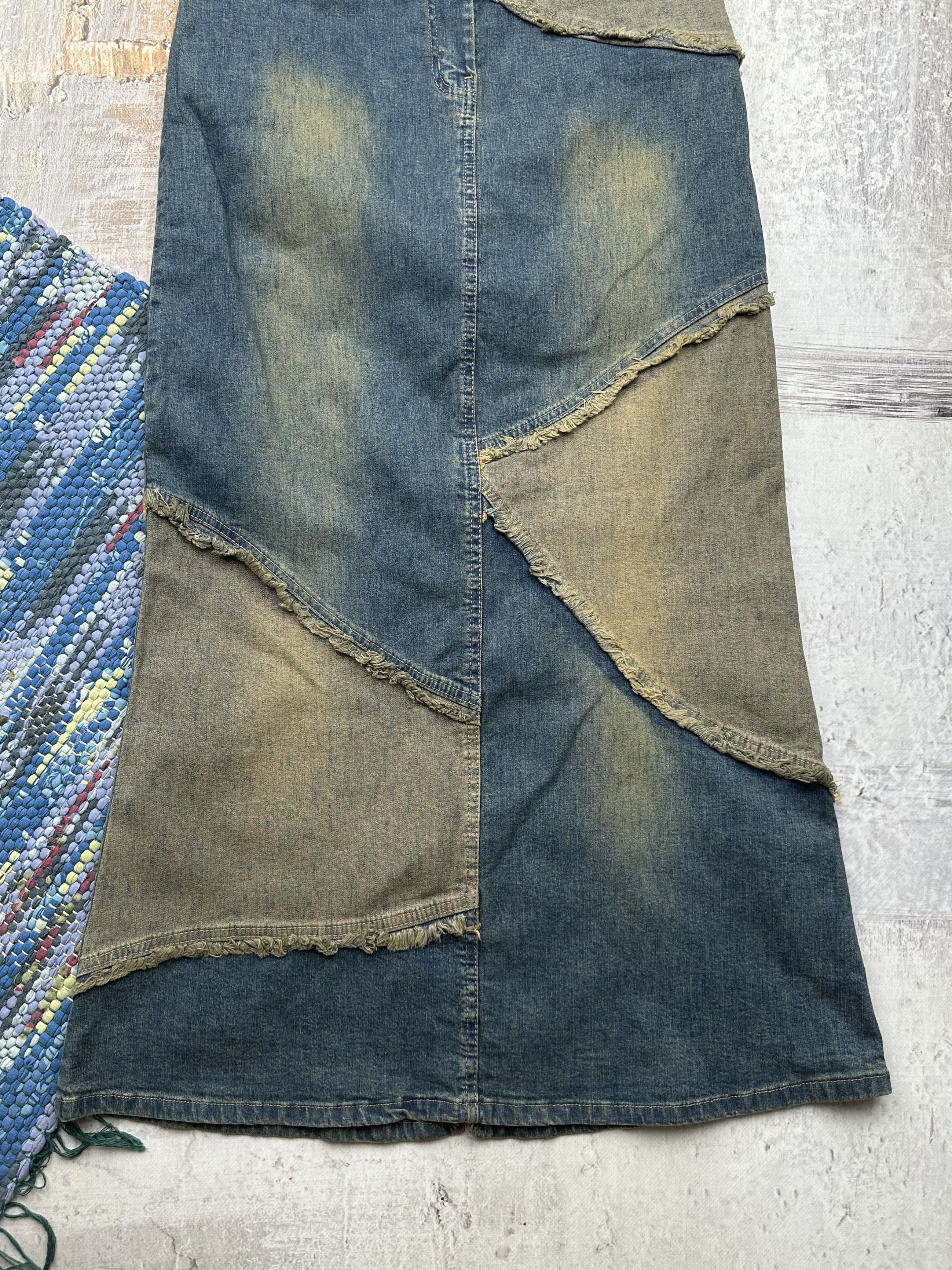 Japanese Brand Vintage Faded Maxi Skirt A504(369) Size 27" / US 4 / IT 40 - 3 Thumbnail