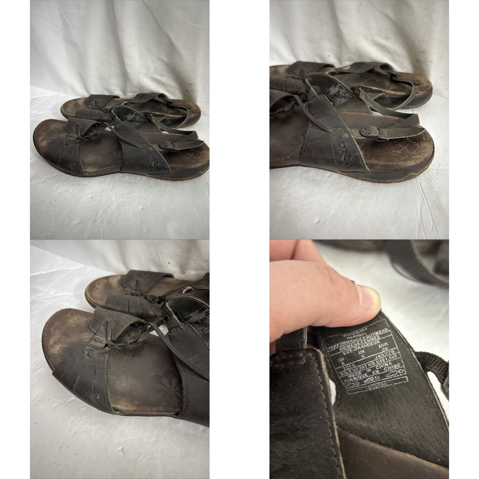 Merrell Merrell Sandal Open Toe Slip-On Leather Women 8 US Mahogany Brown Comfort Flat Size US 7 / IT 37 - 8 Thumbnail
