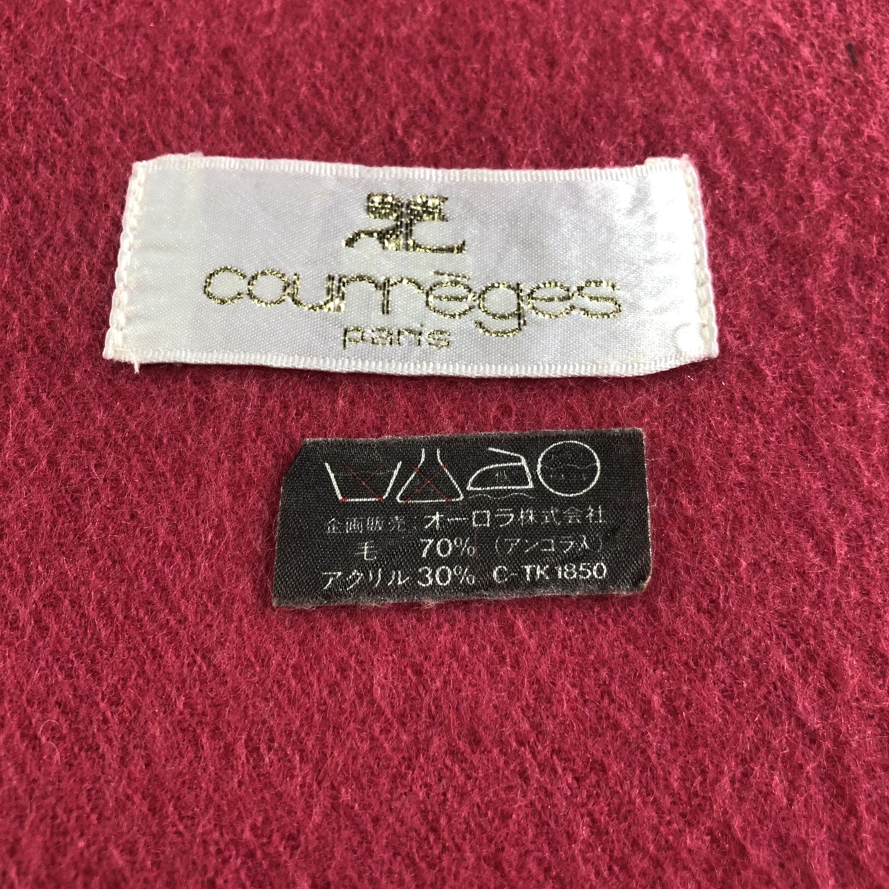 Courreges Courreges Pink Wool Scarf Muffler V2041 Size ONE SIZE - 6 Thumbnail