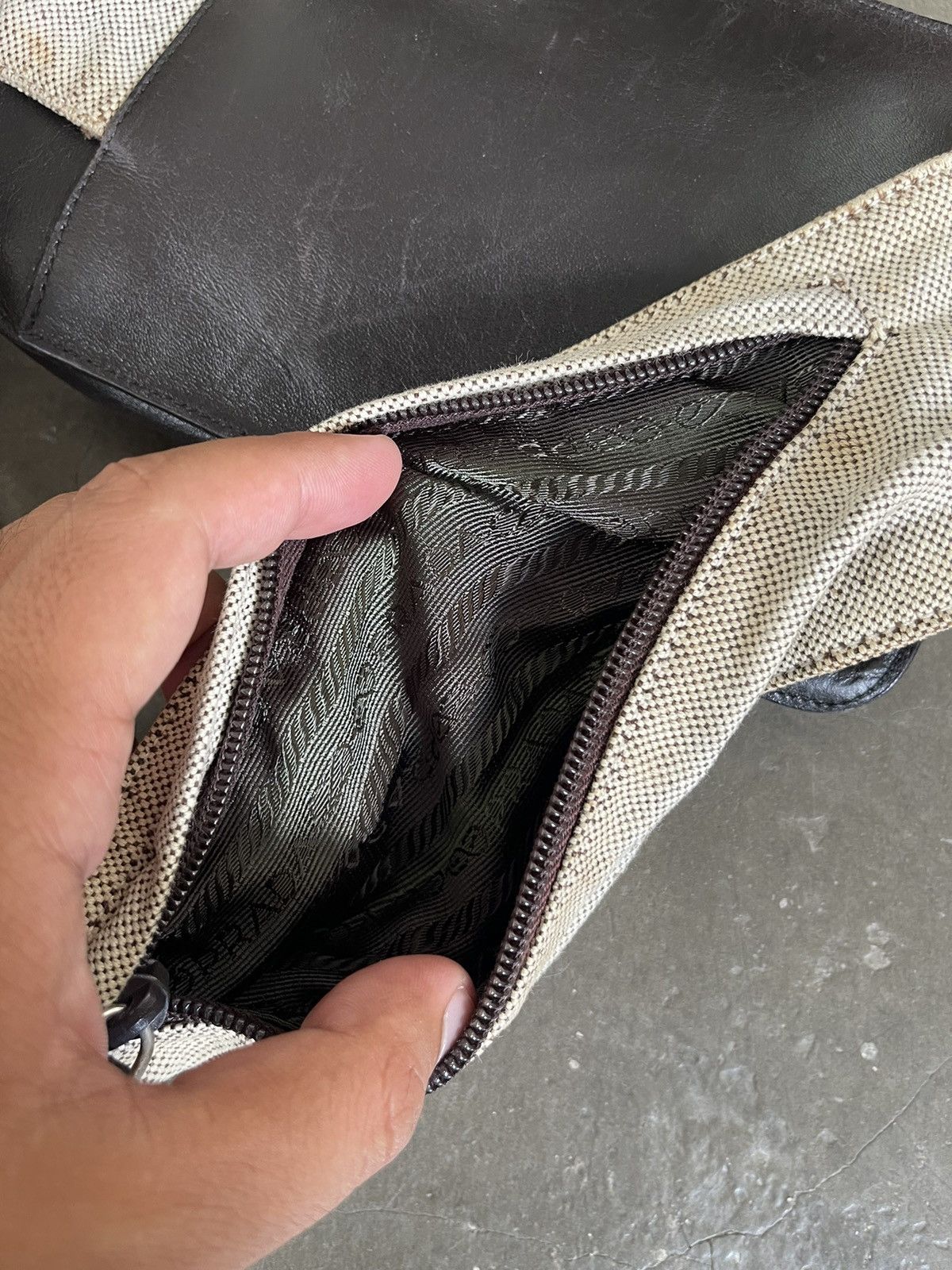 Prada SS1999 Prada Linen Waist Bag Size ONE SIZE - 8 Thumbnail