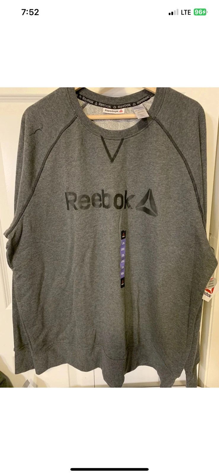 Reebok Reebok mens sz XXL crew cruise control crew sweatshirt gray Size US XXL / EU 58 / 5 - 4 Thumbnail