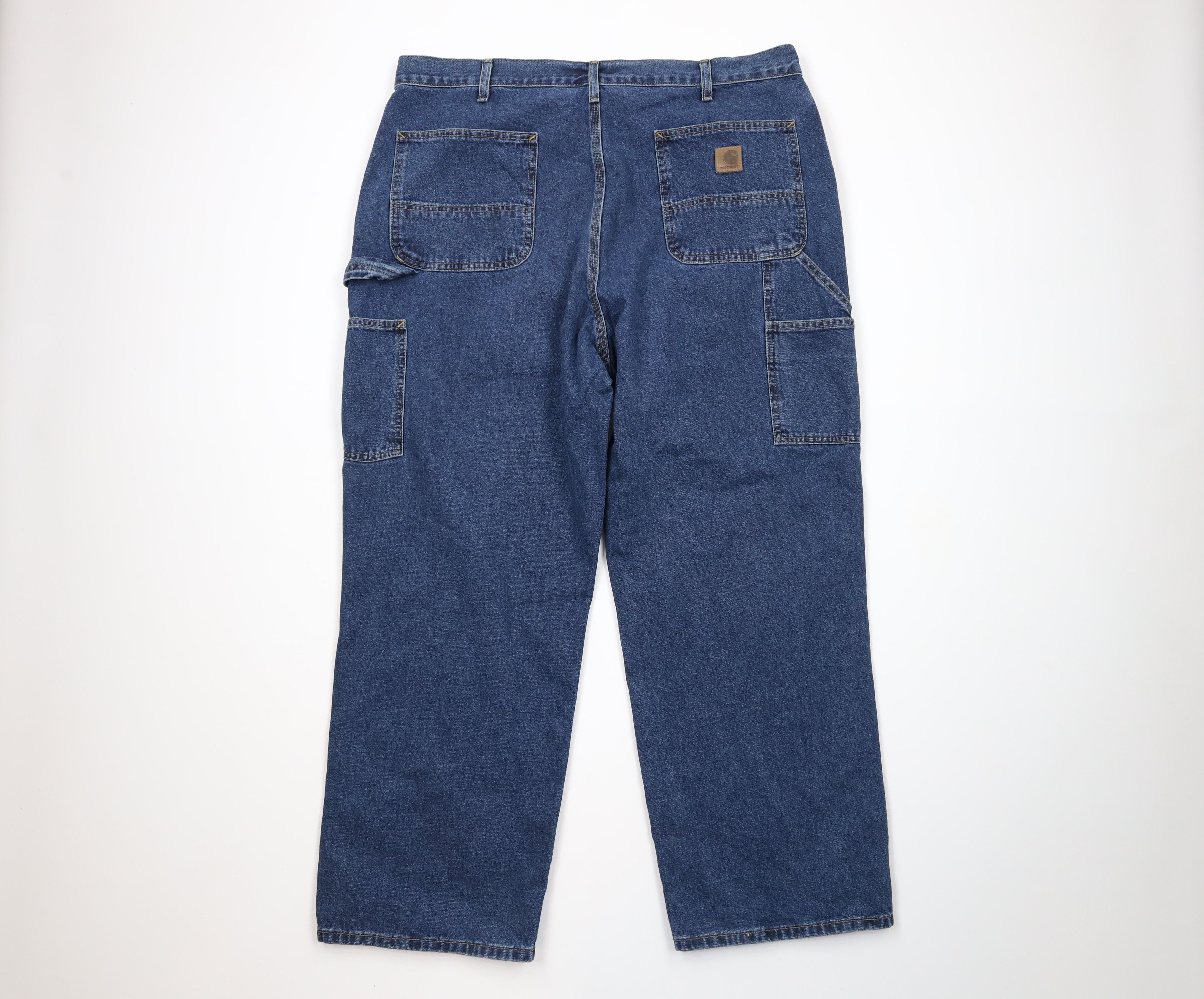 Carhartt × Vintage Vintage Carhartt Spell Out Wide Leg Dungaree Denim Jeans Size US 40 / EU 56 - 10 Thumbnail