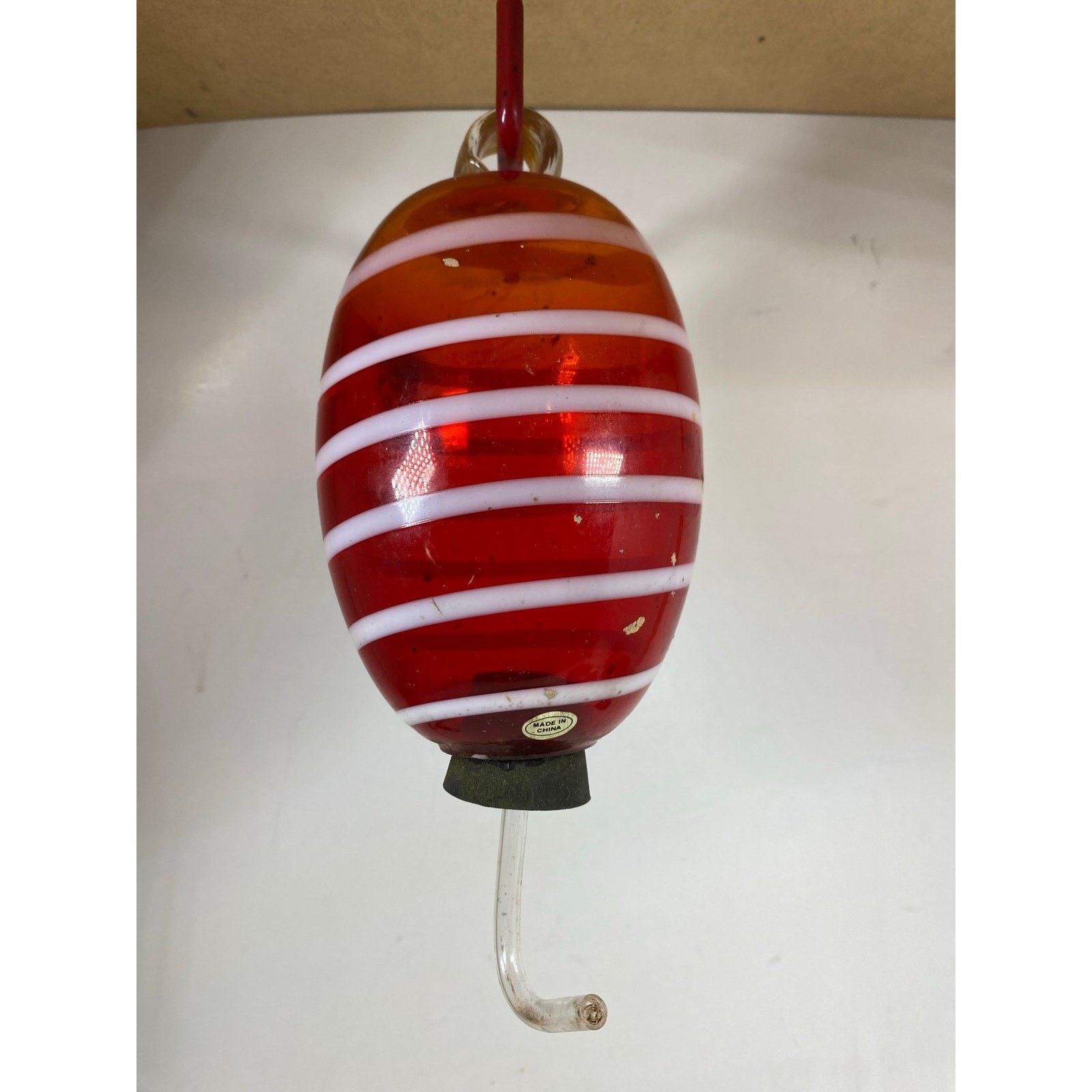 Other Hanging Hummingbird Feeder Hand Blown Glass Art Size ONE SIZE - 6 Thumbnail